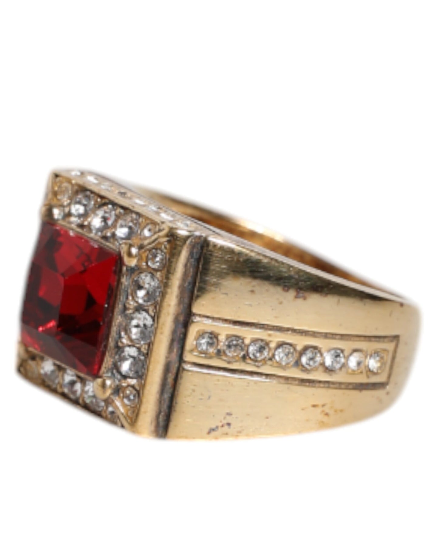Bague Dolce & Gabbana en argent sterling 925 doré avec cristaux