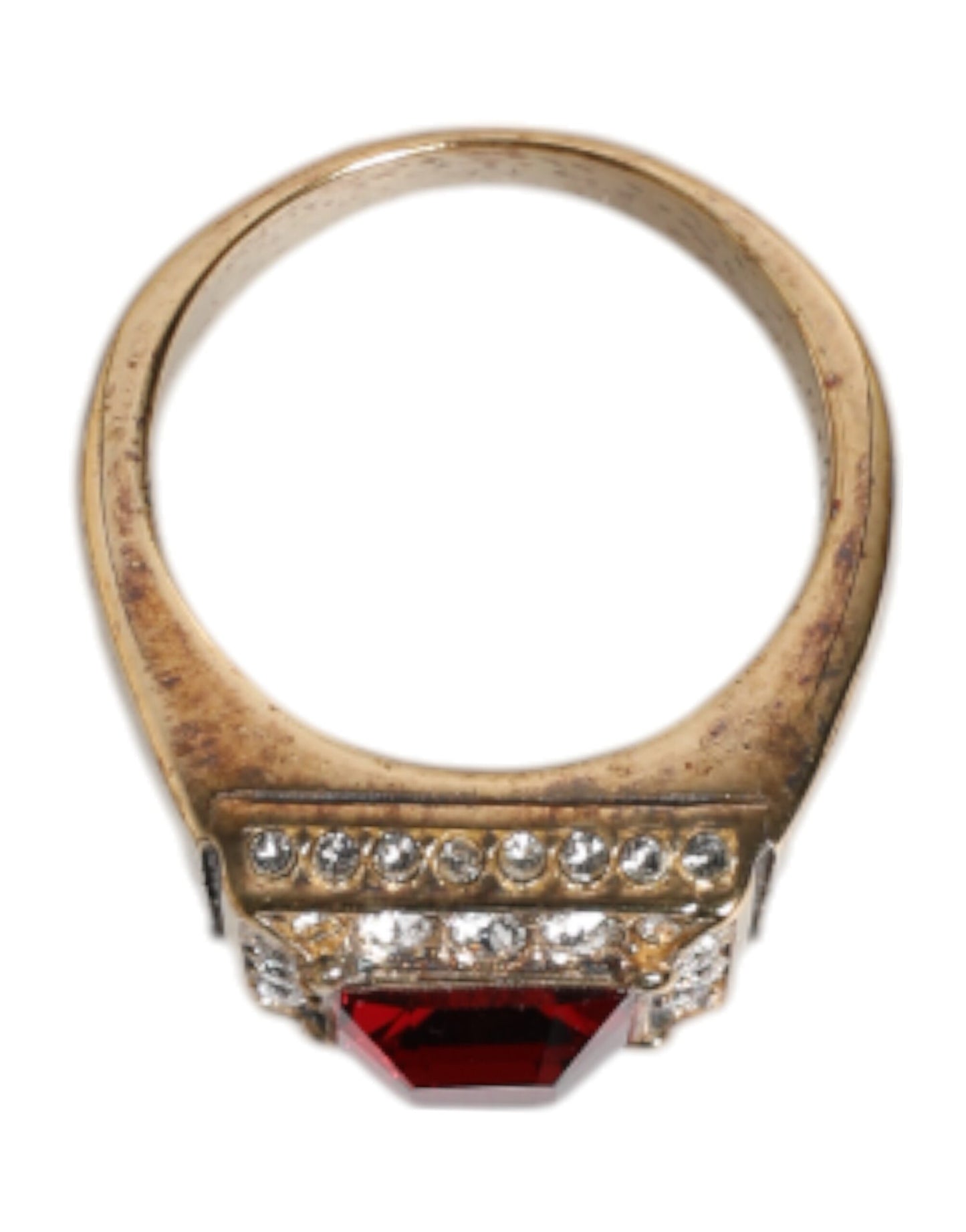 Bague Dolce & Gabbana en argent sterling 925 doré avec cristaux