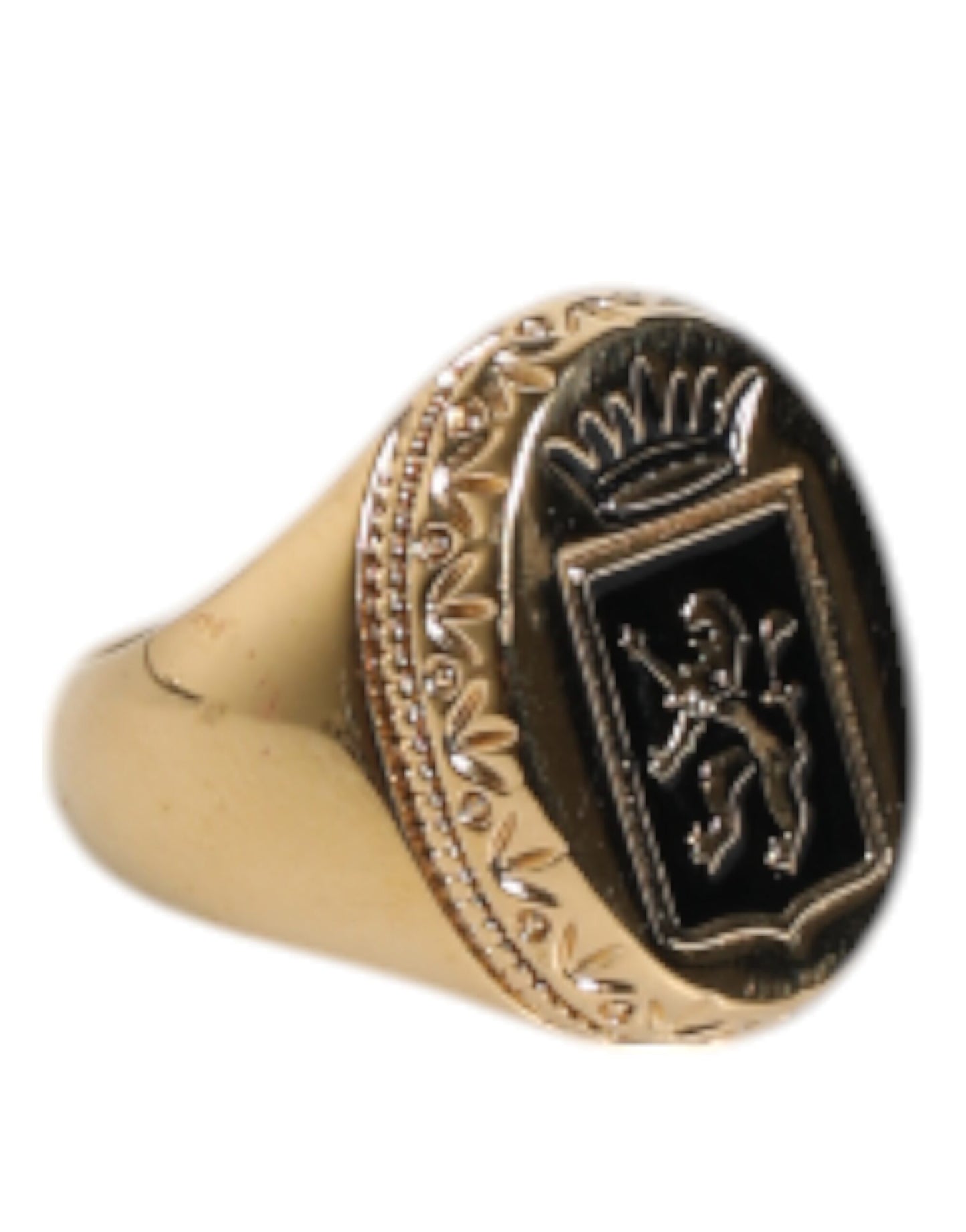 Bague Dolce & Gabbana bicolore avec logo gravé doré