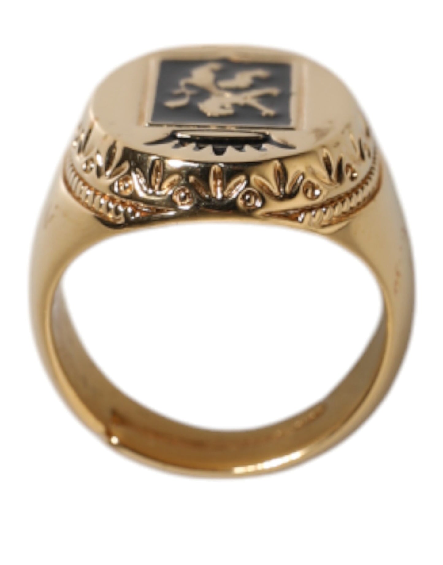 Bague Dolce & Gabbana bicolore avec logo gravé doré
