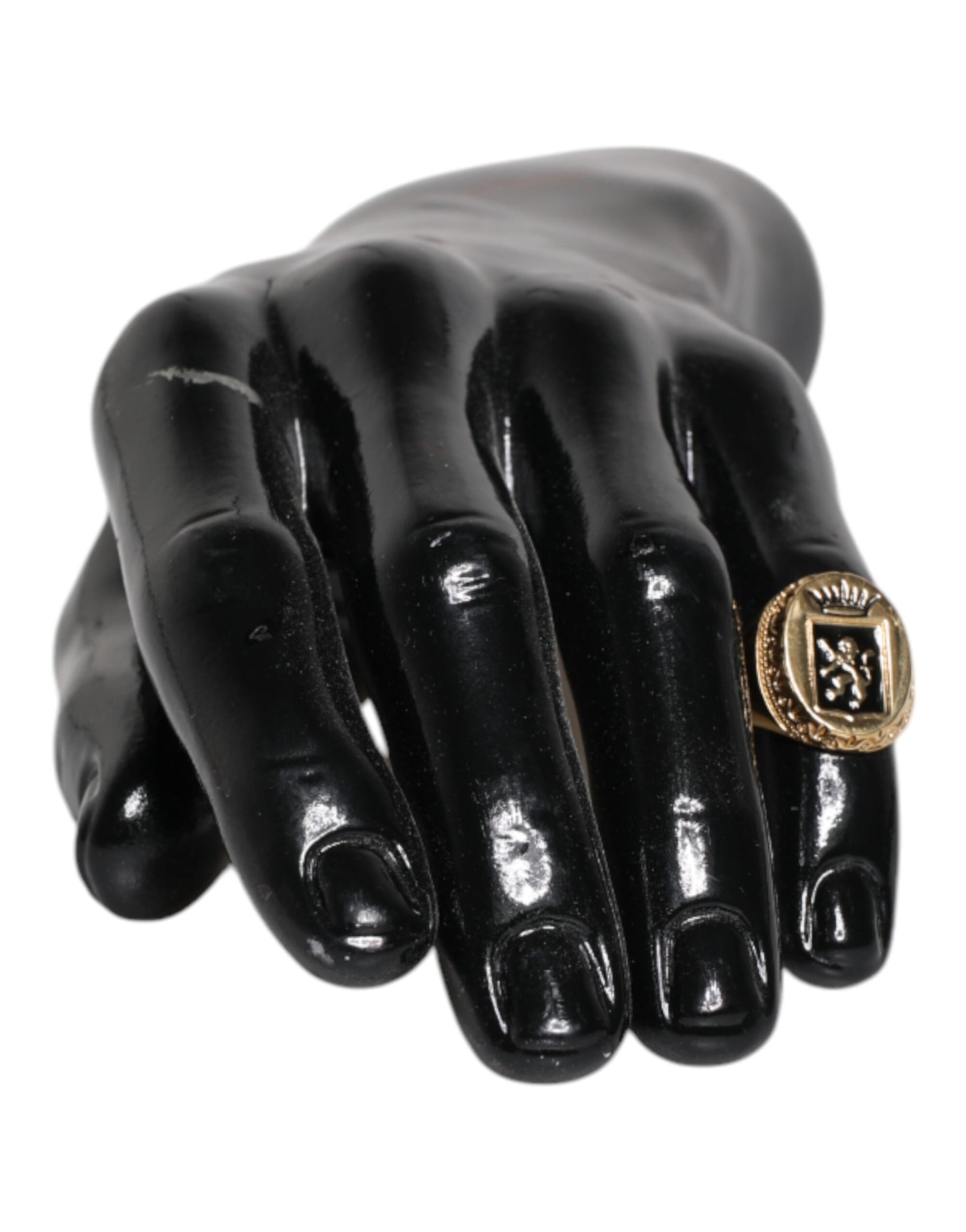 Bague Dolce & Gabbana bicolore avec logo gravé doré