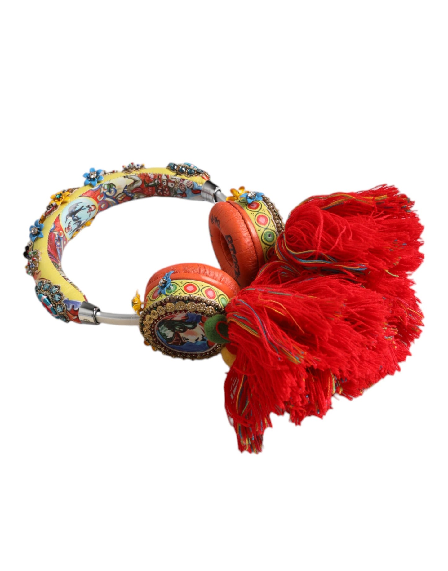 Casque audio Dolce & Gabbana multicolore à pampilles et cristaux fantaisie