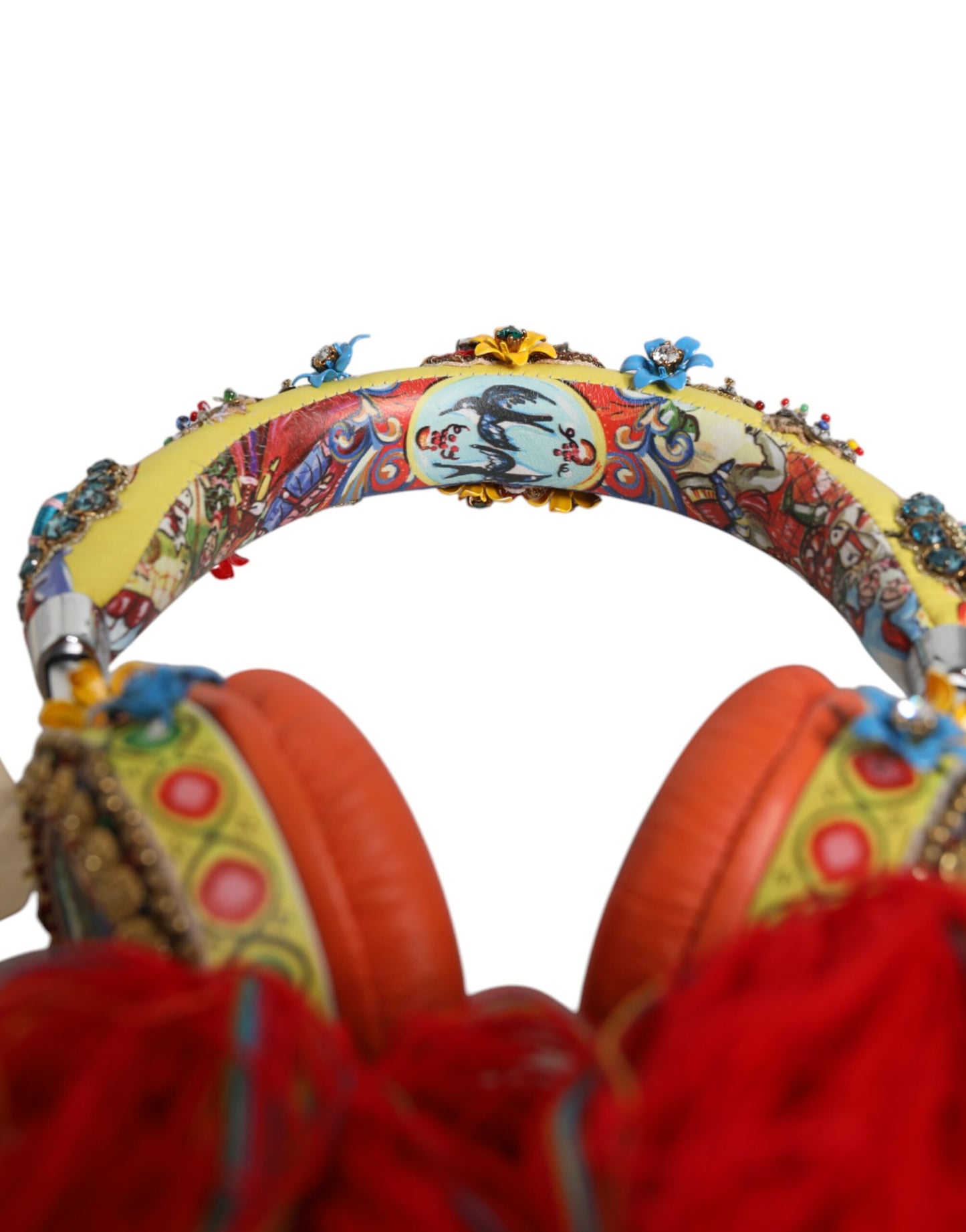 Casque audio Dolce & Gabbana multicolore à pampilles et cristaux fantaisie
