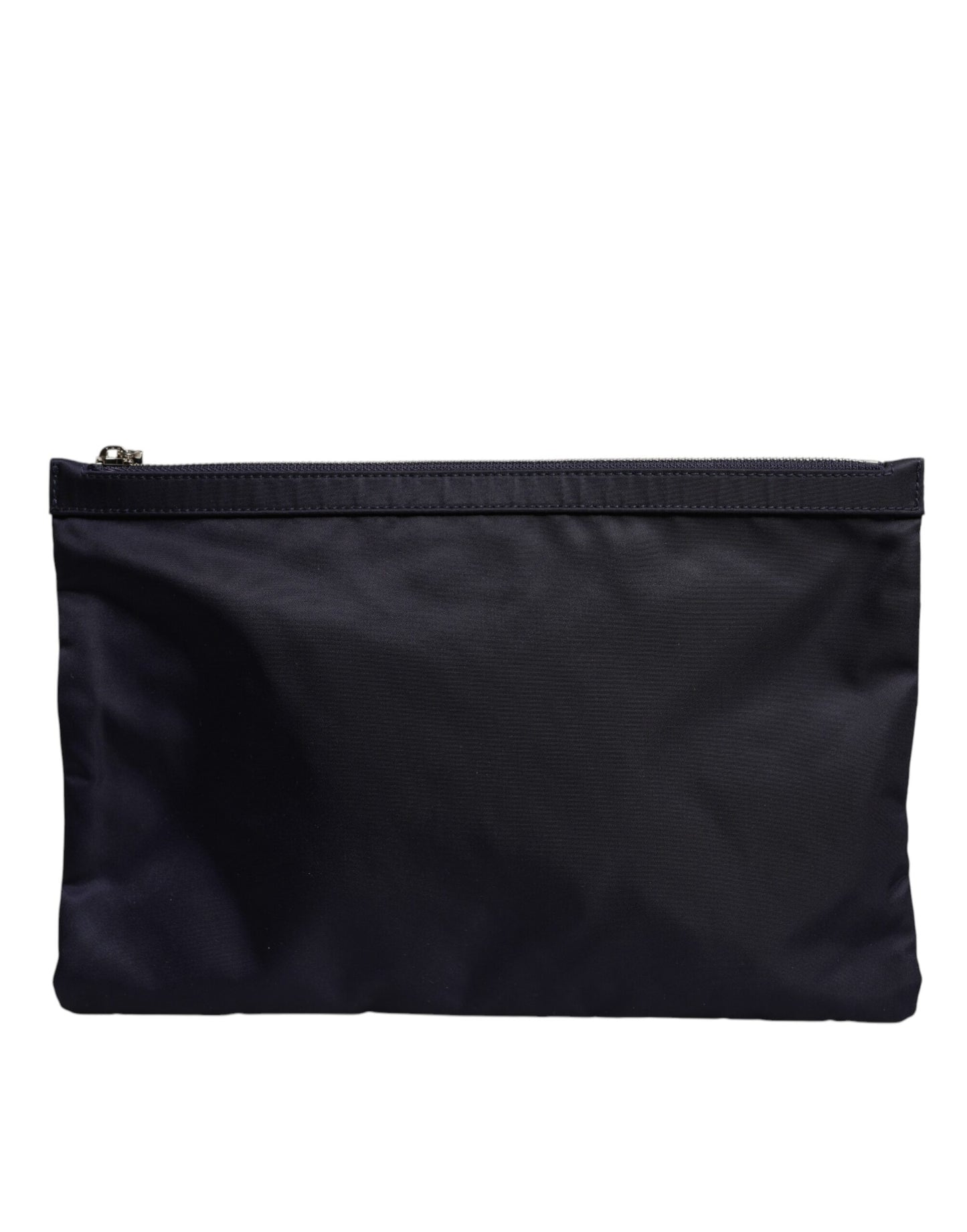 Pochette Dolce & Gabbana bleue ornée d'un patch logo DG