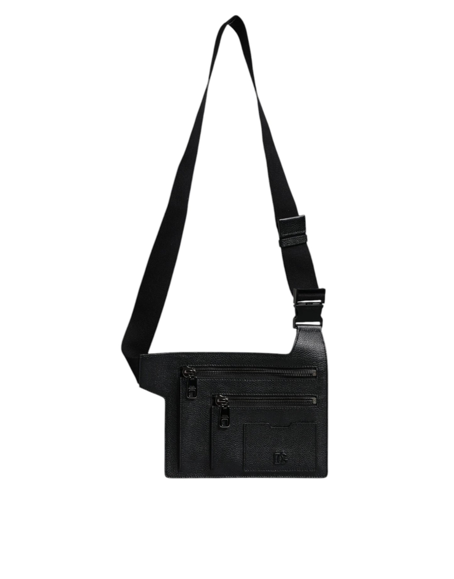 Sac bandoulière en cuir de veau noir Dolce & Gabbana
