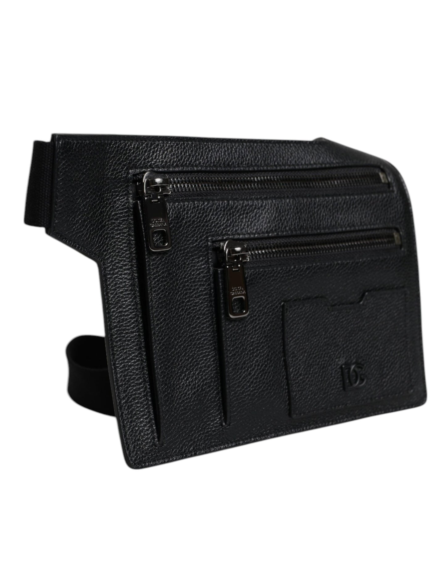 Sac bandoulière en cuir de veau noir Dolce & Gabbana