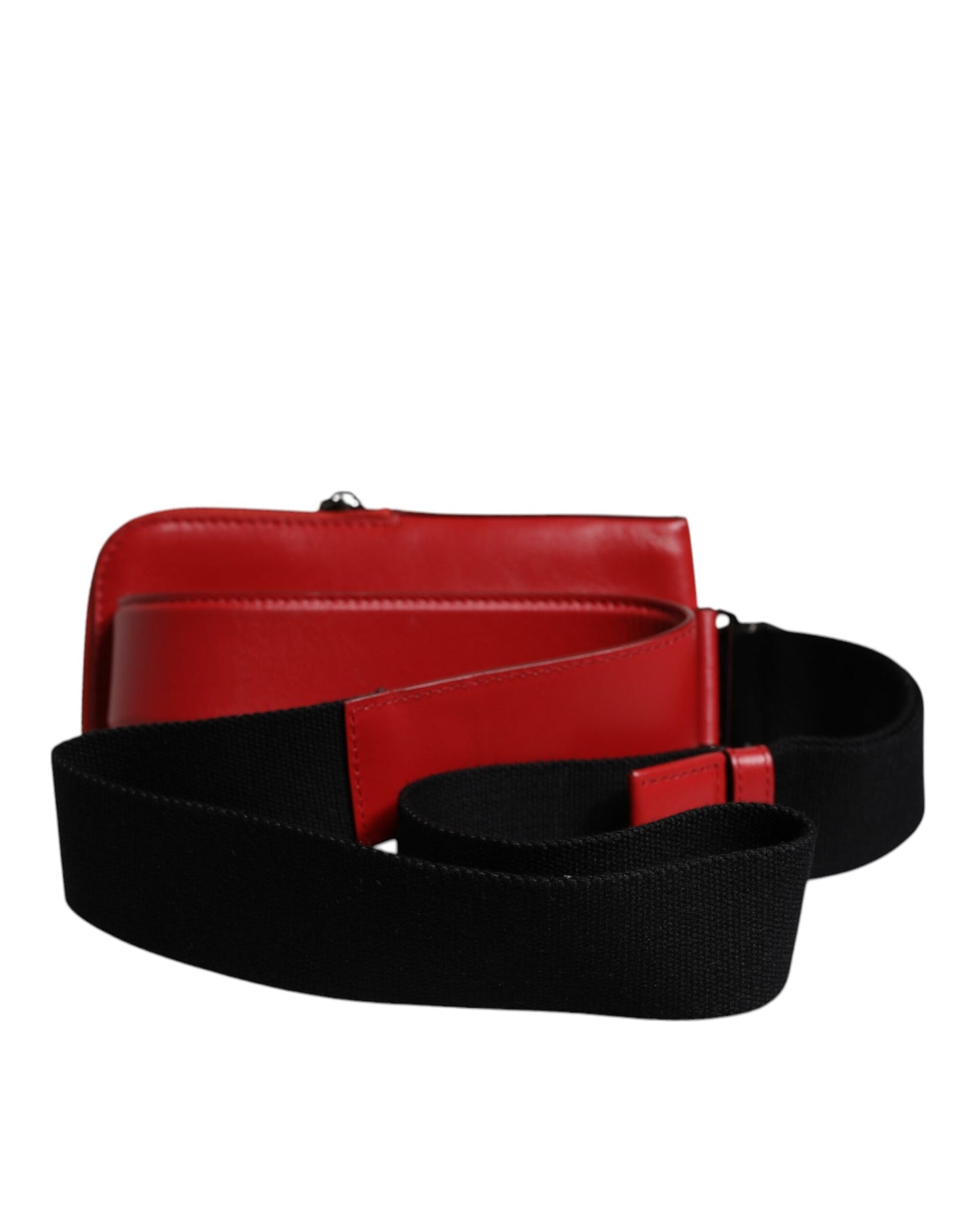 Sac banane Dolce & Gabbana en cuir de veau rouge avec logo