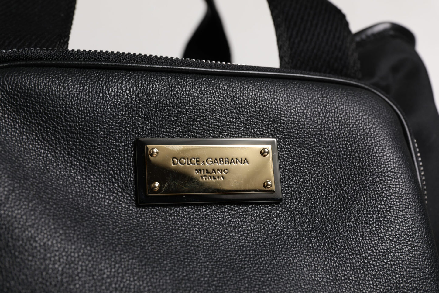 Sac à bandoulière noir Dolce & Gabbana avec logo et plaque pour animal de compagnie