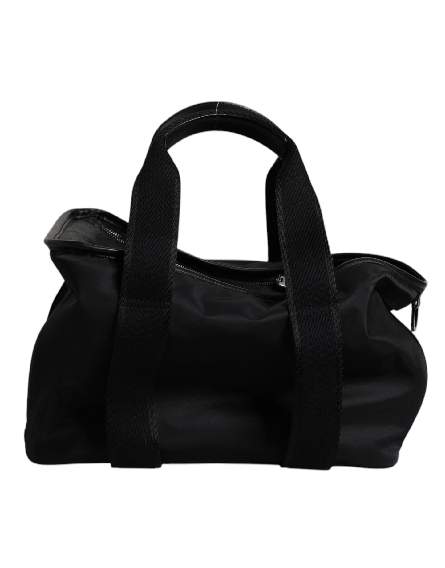 Sac à bandoulière noir Dolce & Gabbana avec logo et plaque pour animal de compagnie