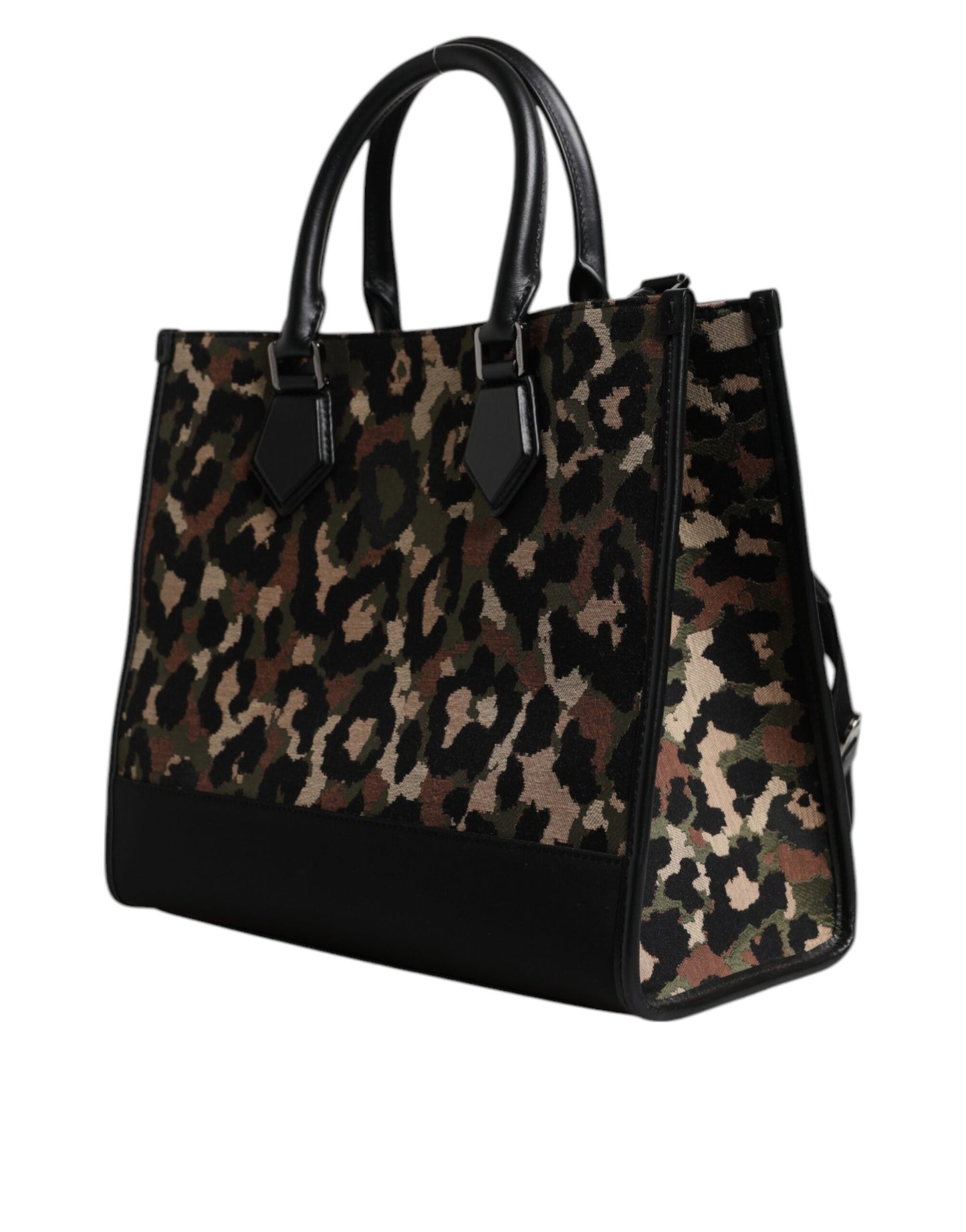 Sac cabas à bandoulière Dolce & Gabbana multicolore motif léopard