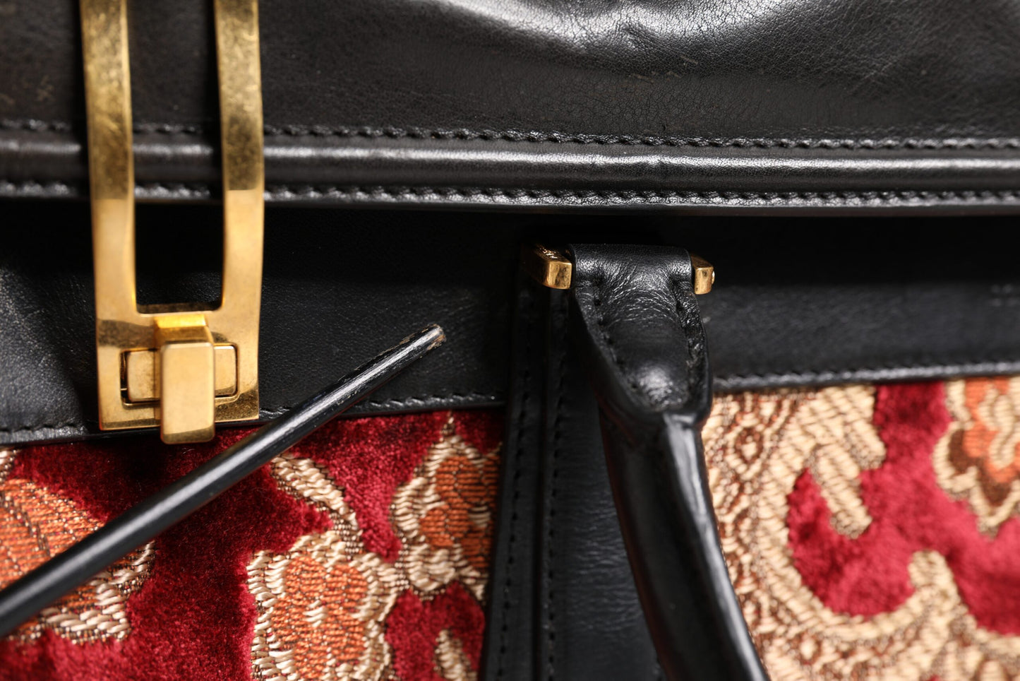 Sac fourre-tout de voyage Dolce & Gabbana en cuir brocart et velours multicolore