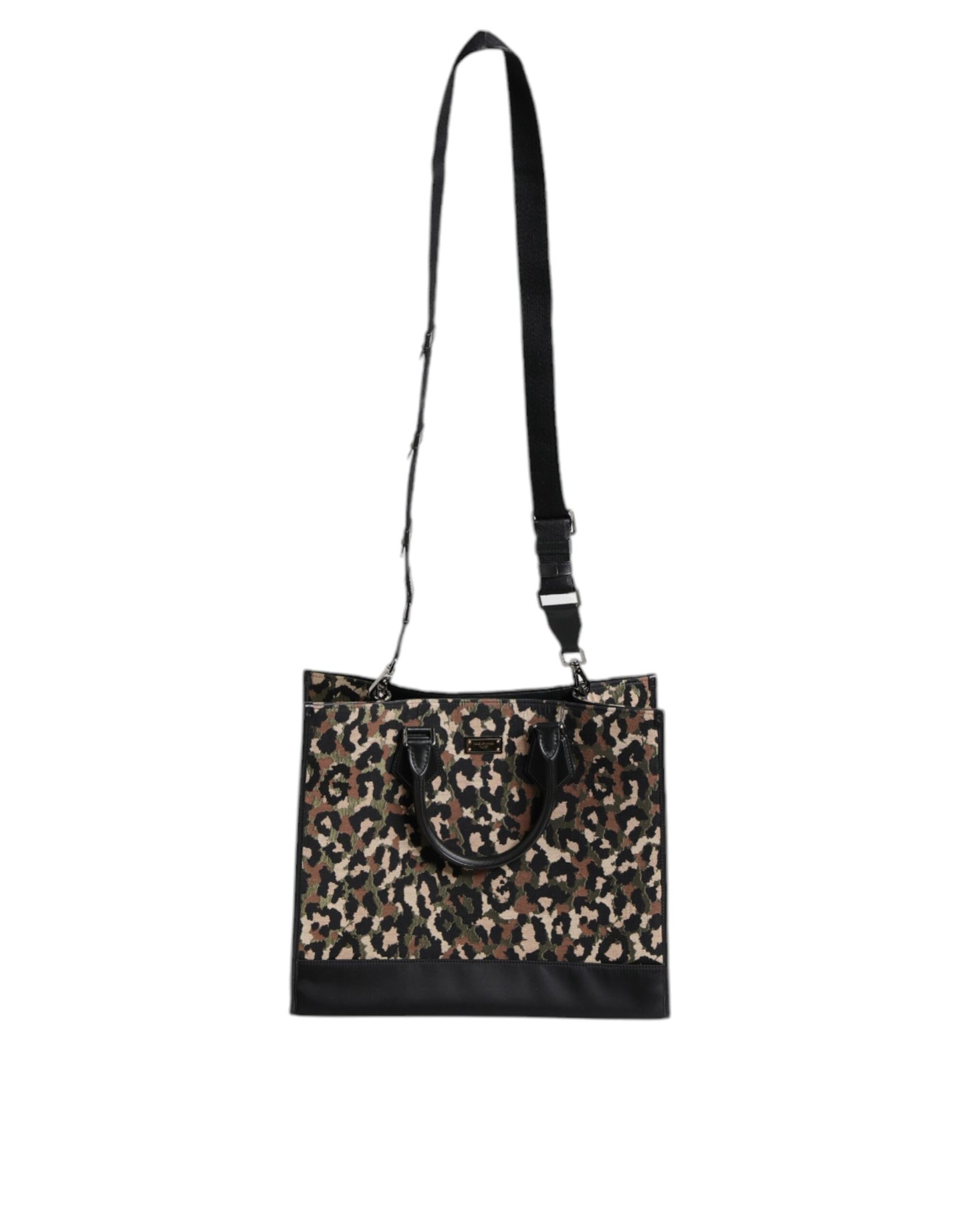 Sac cabas à bandoulière Dolce & Gabbana multicolore motif léopard