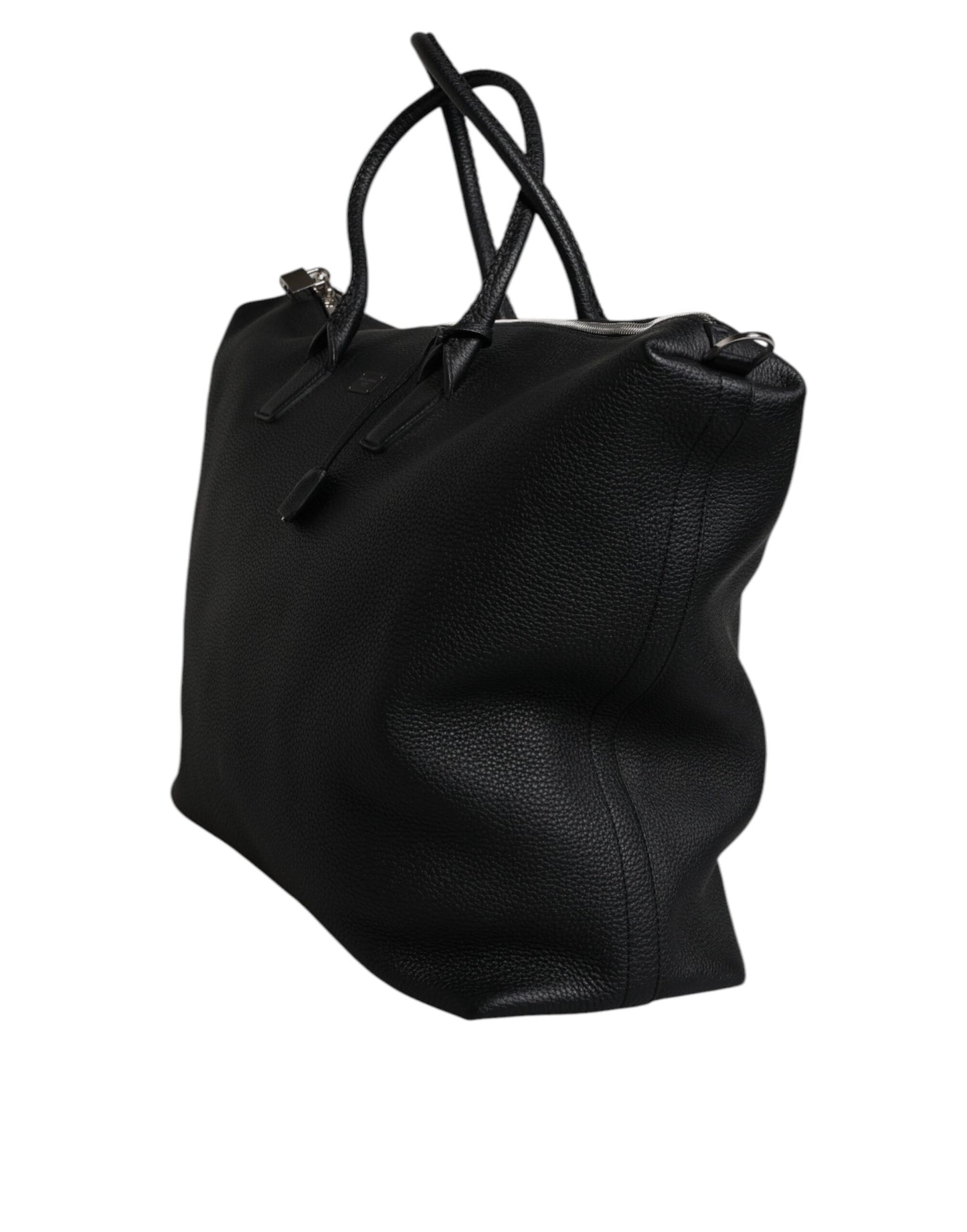 Sac de voyage à bandoulière en cuir de veau noir Dolce & Gabbana