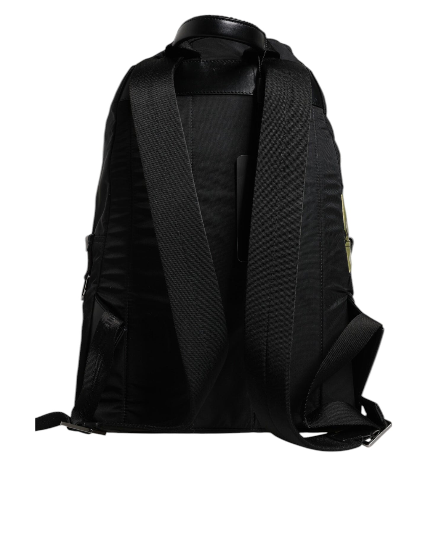 Sac à dos de voyage scolaire en polyamide à bande logo noire Dolce & Gabbana