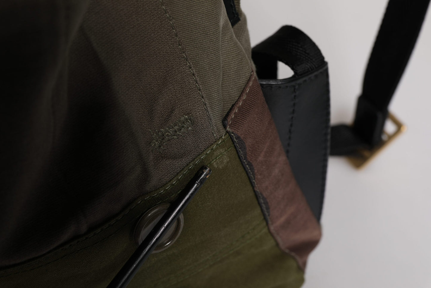 Sac à dos patchwork vert militaire Dolce & Gabbana