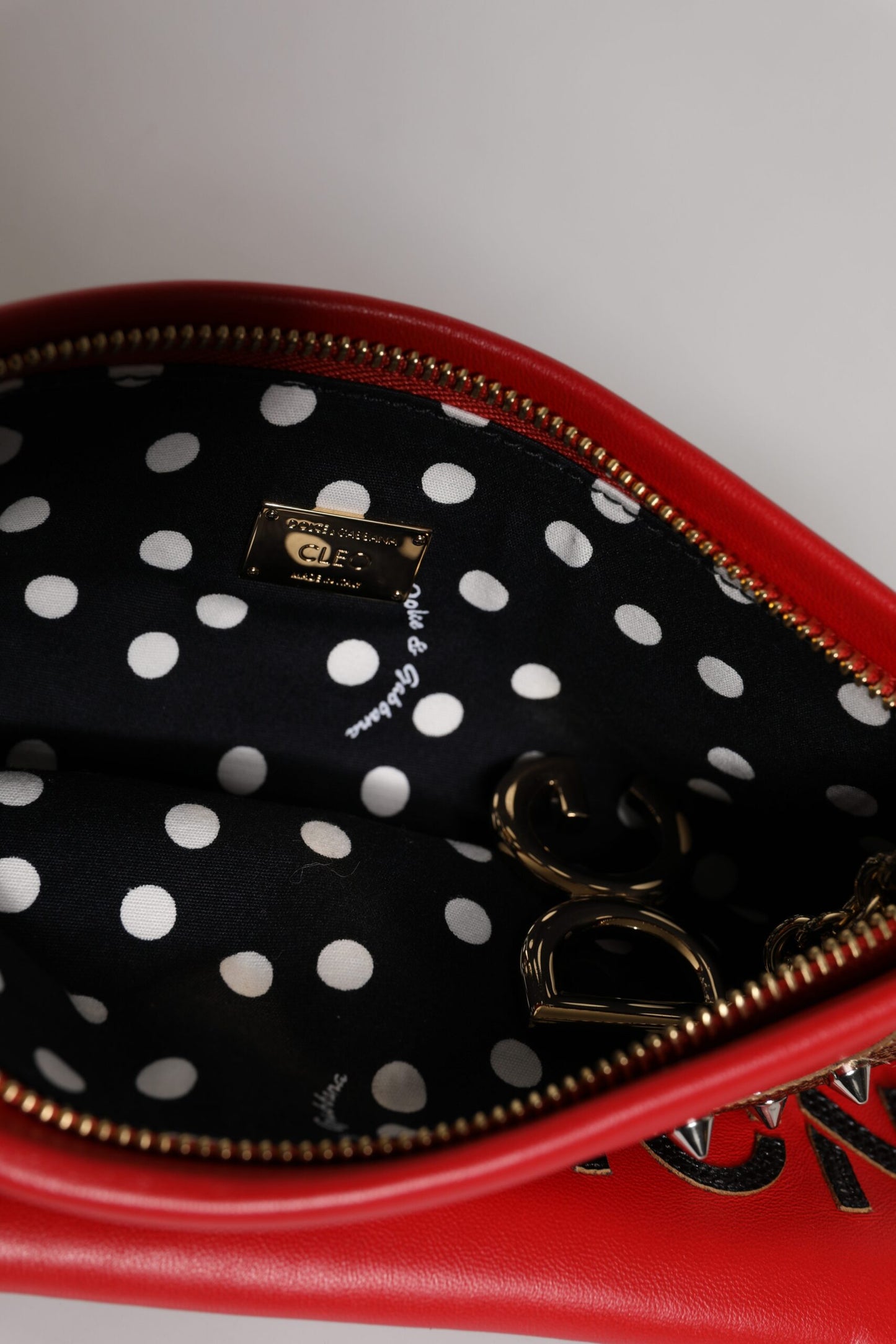 Pochette en cuir ornée Dolce & Gabbana Red Revolutions