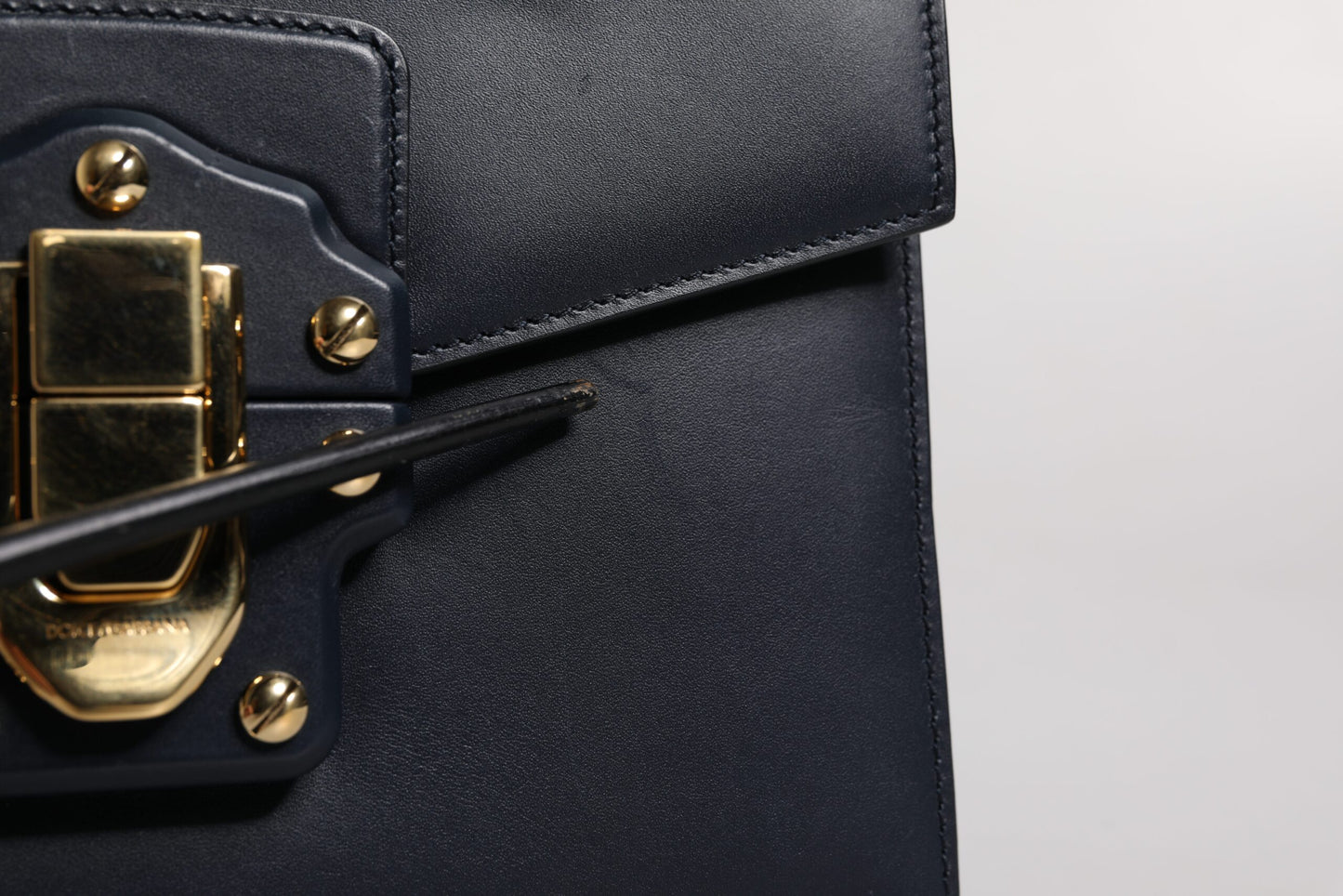 Dolce & Gabbana Black Calfskin Leather Shoulder Strap Bag by Dolce & Gabbana