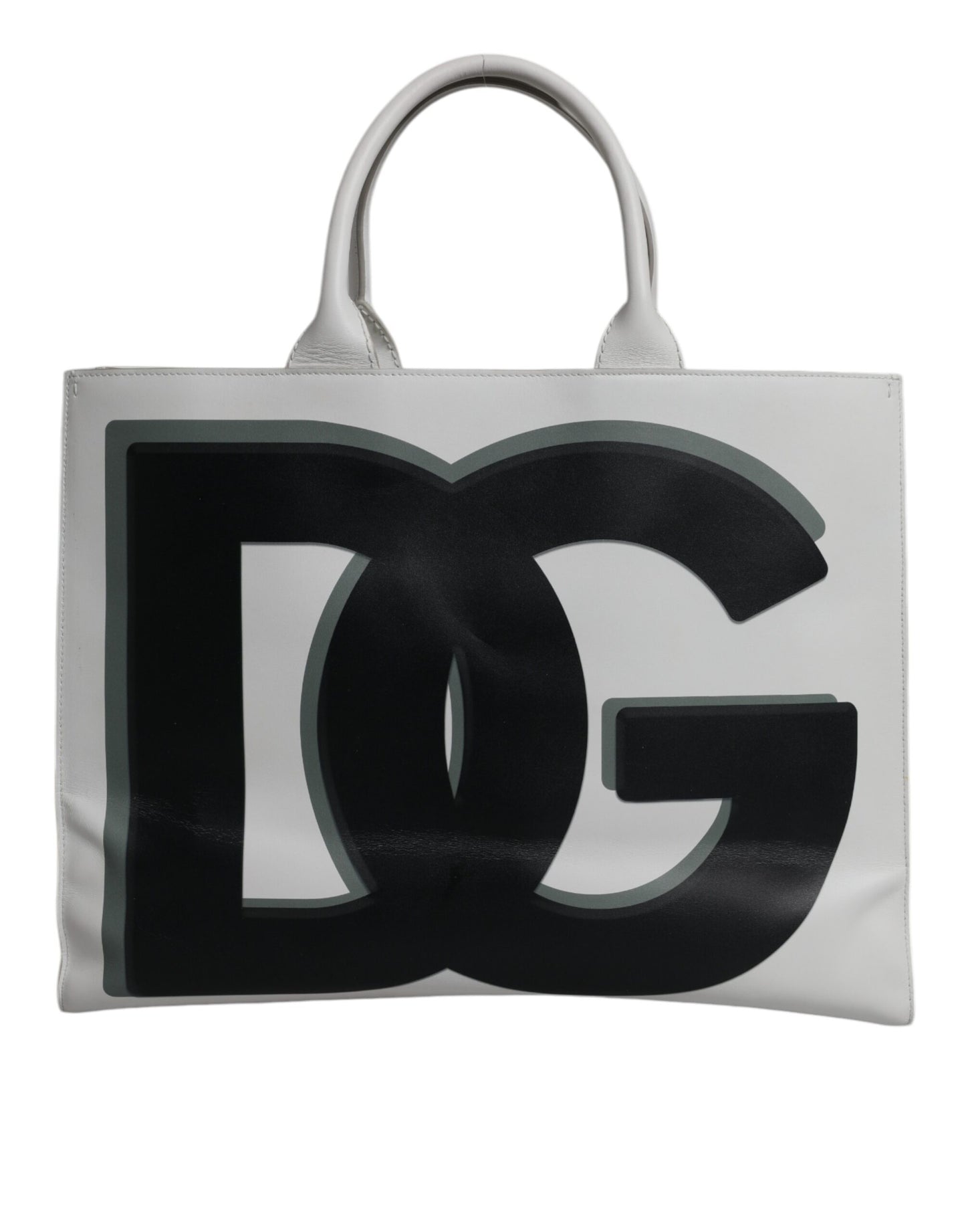 Sac cabas Dolce & Gabbana en cuir de veau blanc avec logo imprimé DG Daily