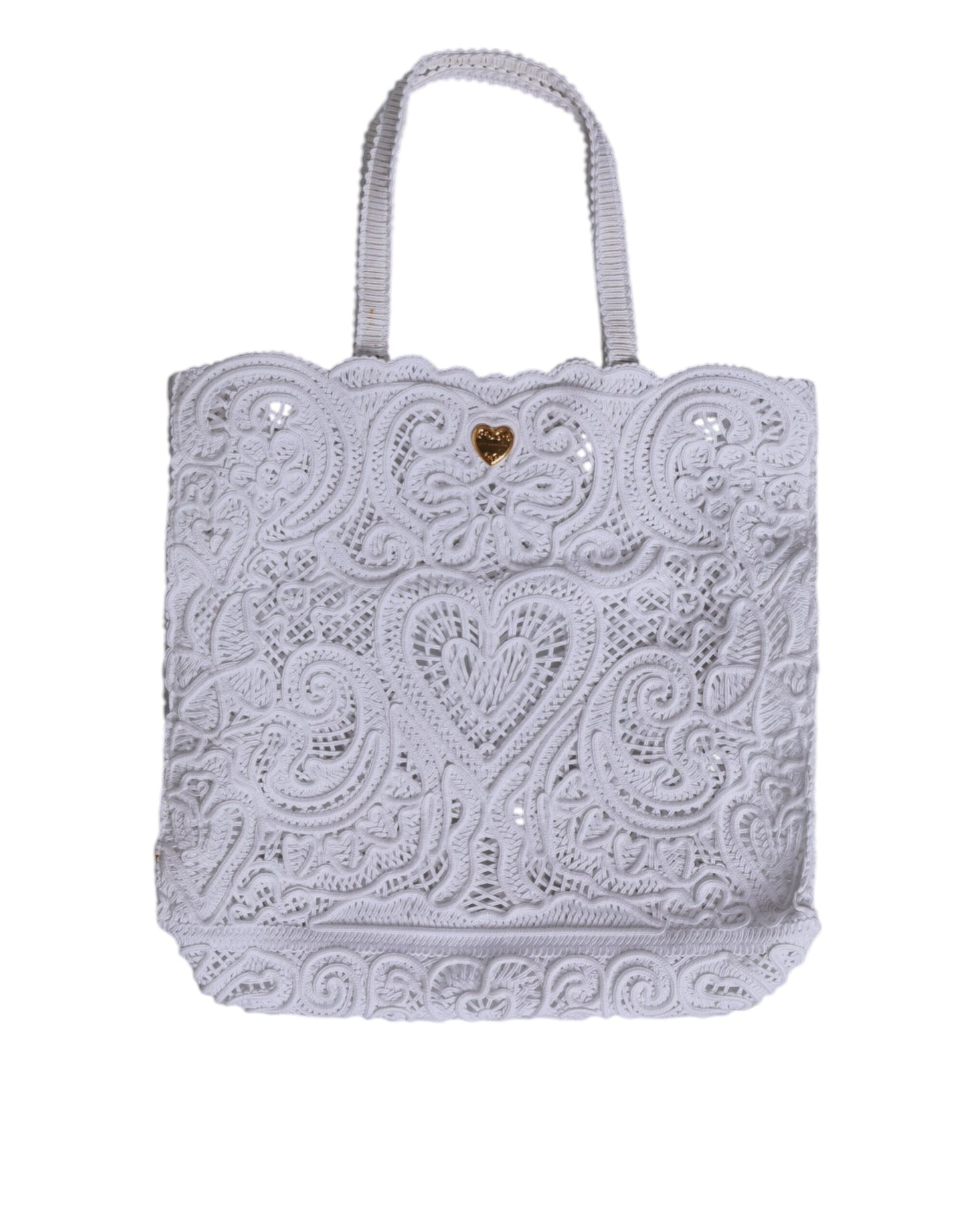 Sac cabas Beatrice en dentelle Cordonetto blanc Dolce & Gabbana