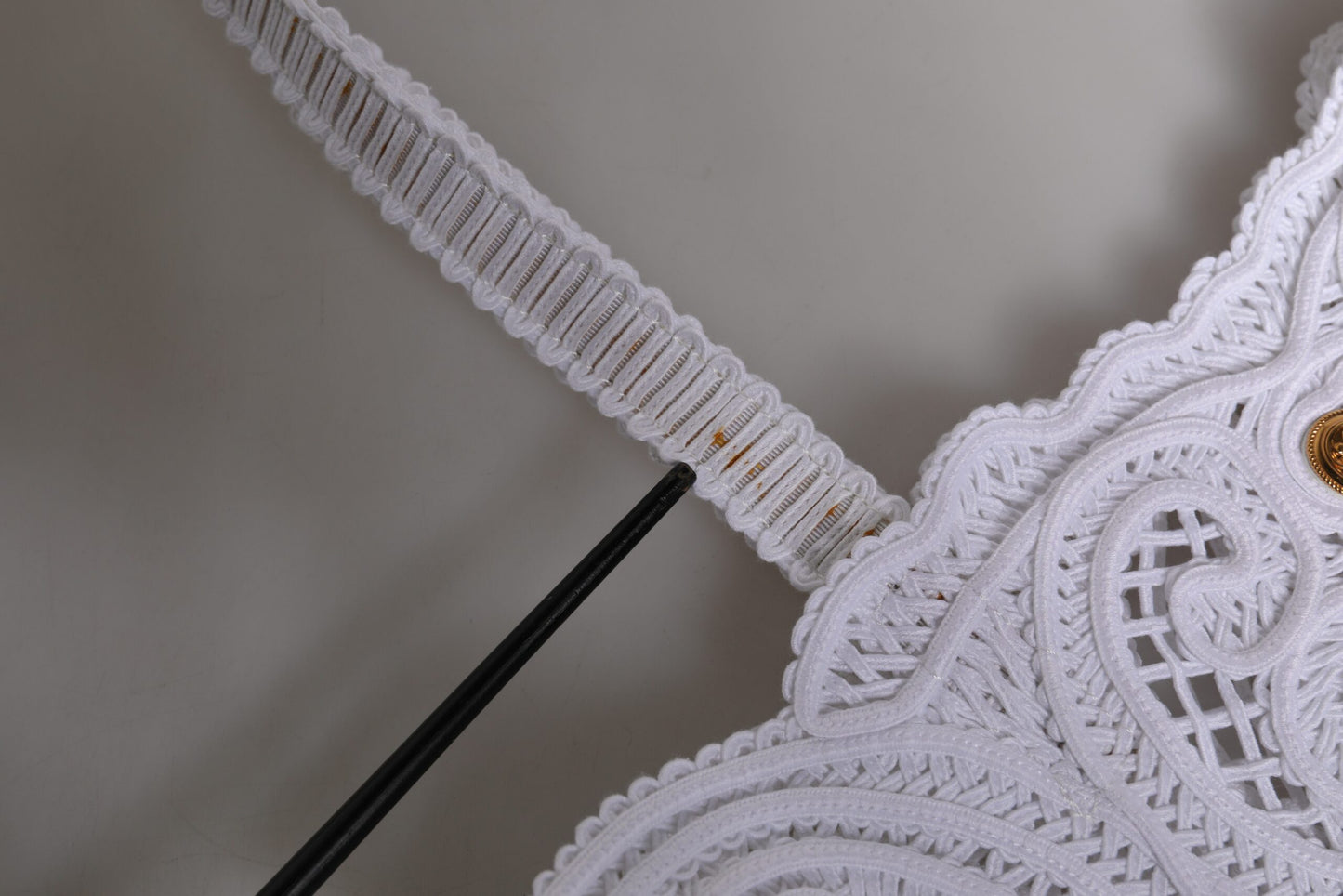 Sac cabas Beatrice en dentelle Cordonetto blanc Dolce & Gabbana