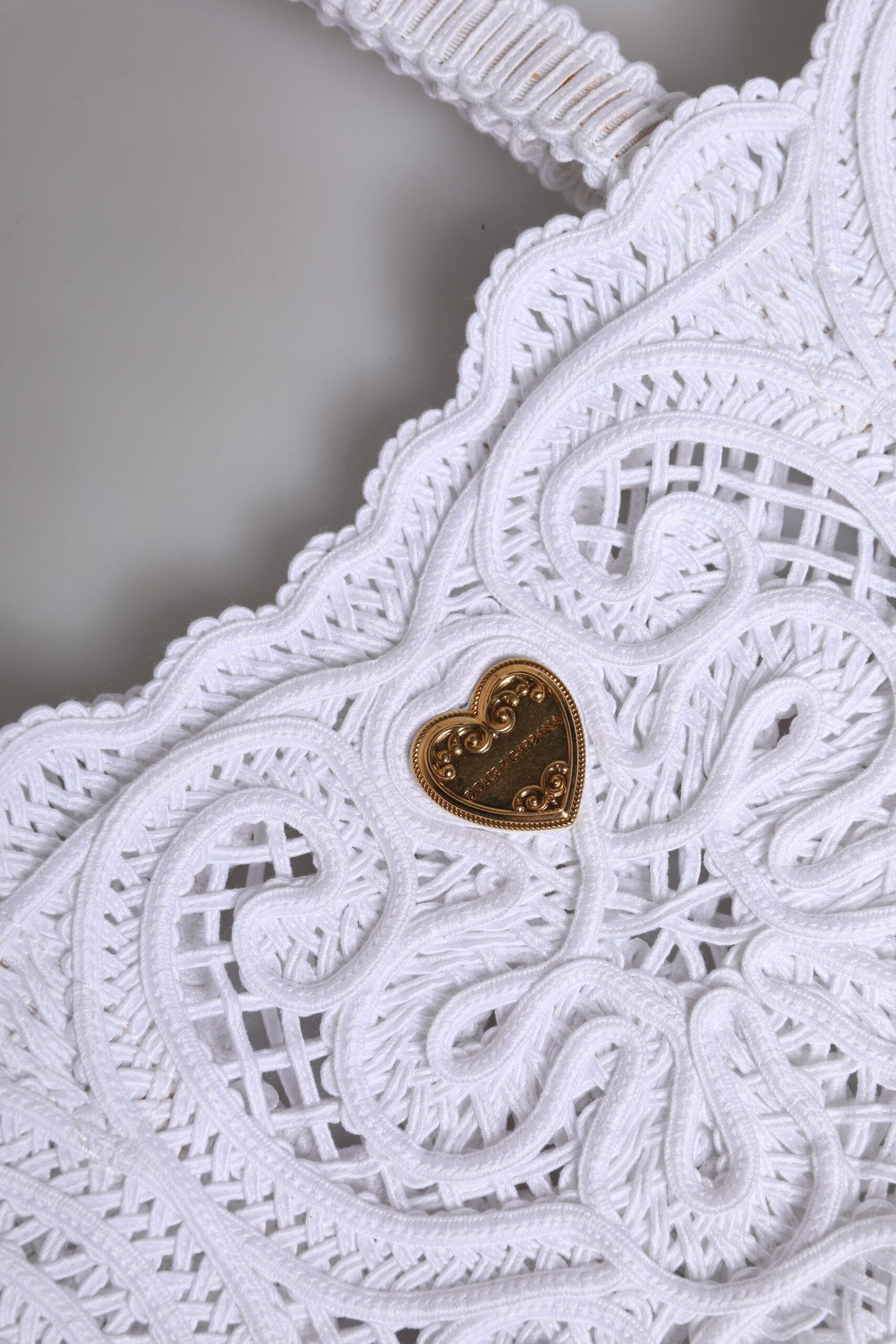 Sac cabas Beatrice en dentelle Cordonetto blanc Dolce & Gabbana