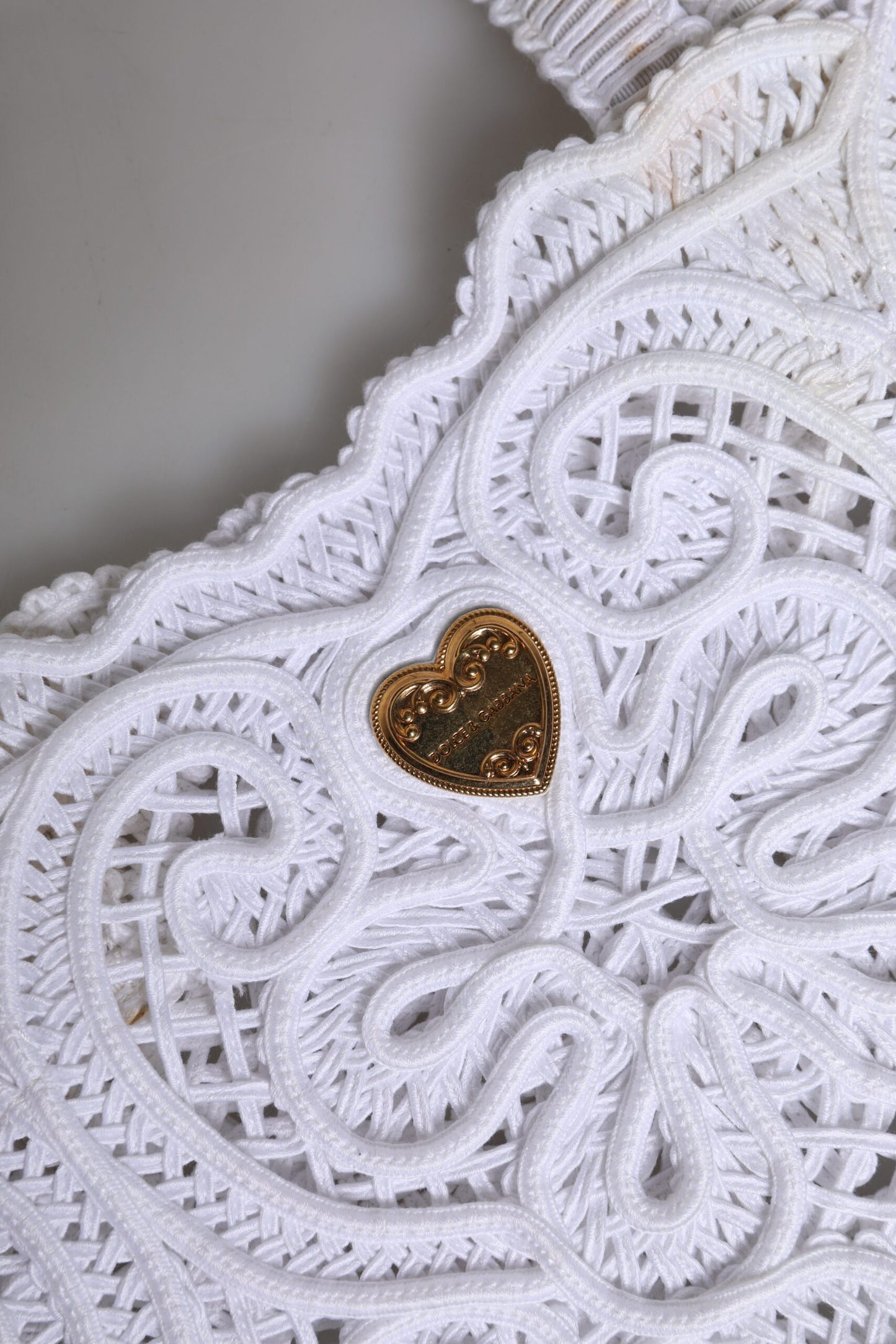 Sac cabas Beatrice en dentelle Cordonetto blanc Dolce & Gabbana