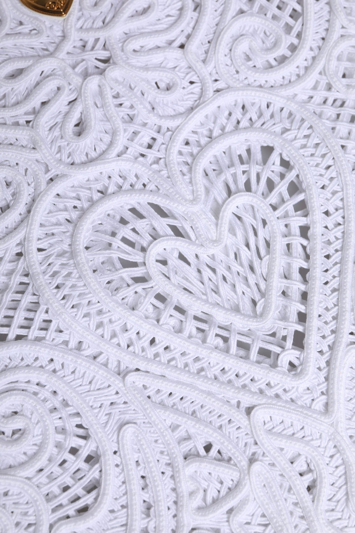 Sac cabas Beatrice en dentelle Cordonetto blanc Dolce & Gabbana