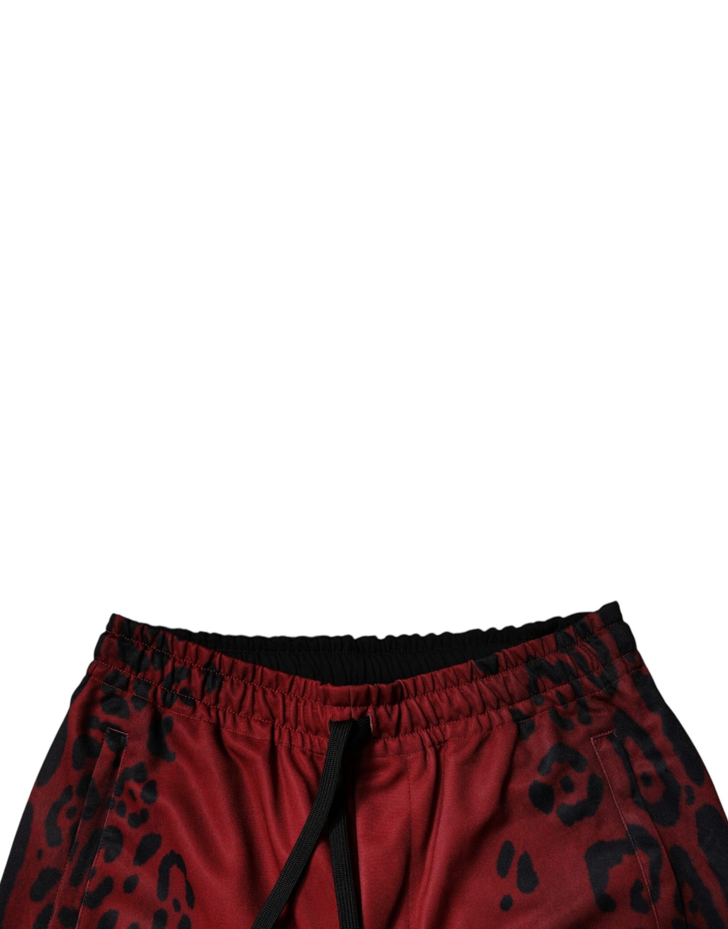 Dolce & Gabbana Red Leopard Print Polyester Men Jogger Pants by Dolce & Gabbana