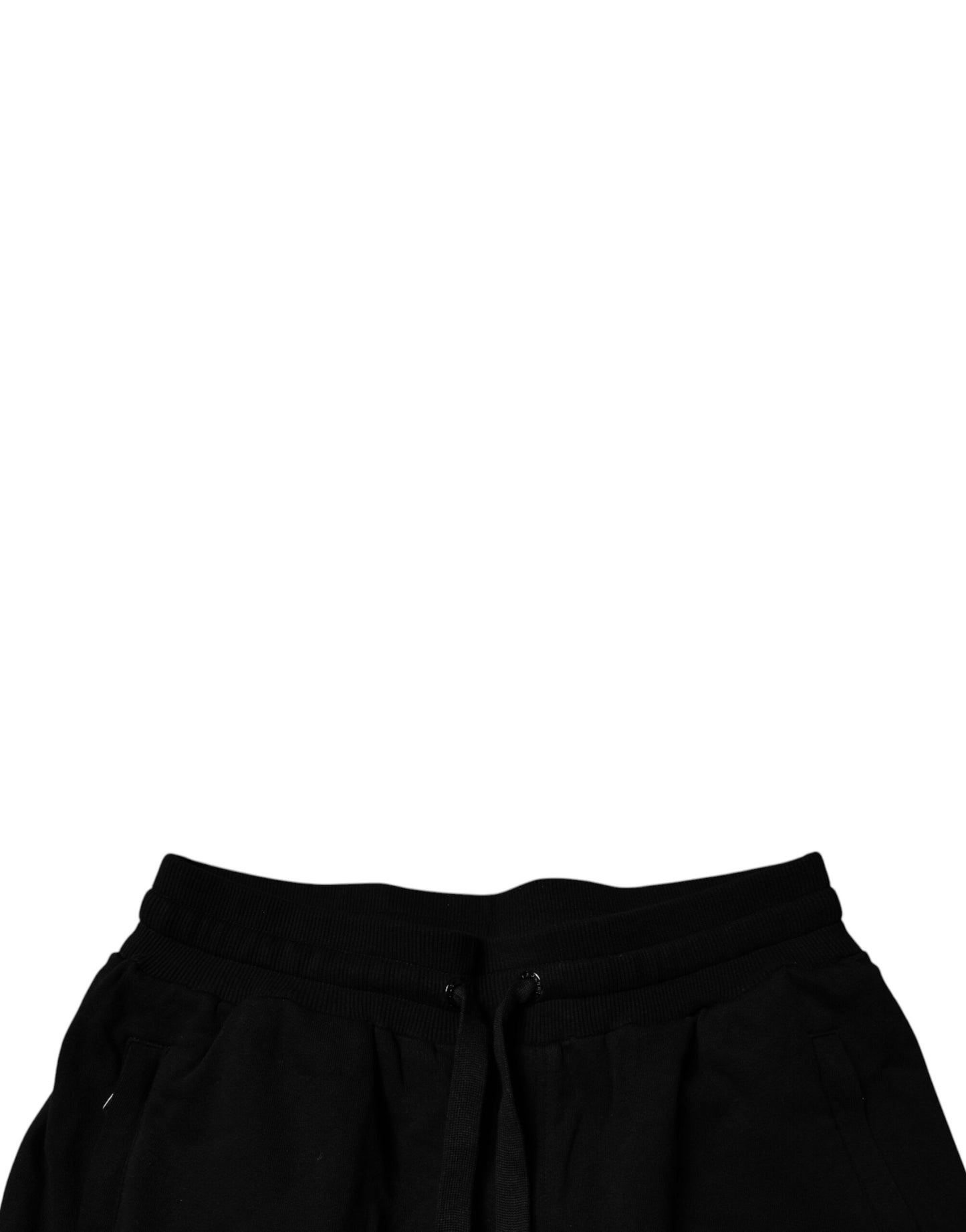 Dolce & Gabbana Black Cotton Mid Waist Jogger Sweatpants Pants by Dolce & Gabbana