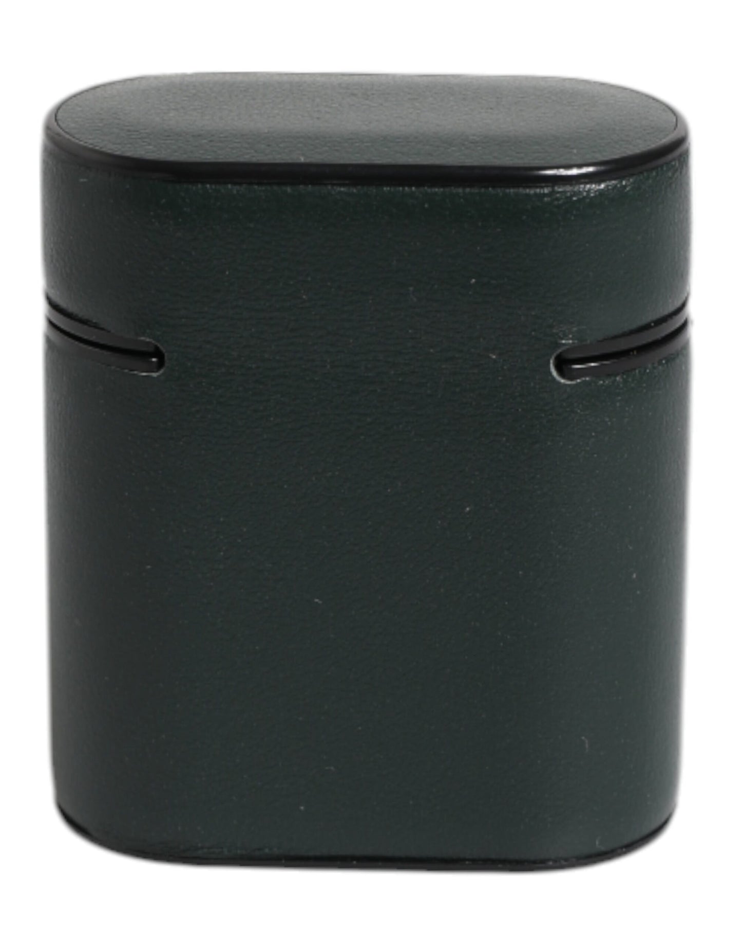 Étui à rabat pour Airpods Dolce & Gabbana en cuir de veau noir avec logo imprimé