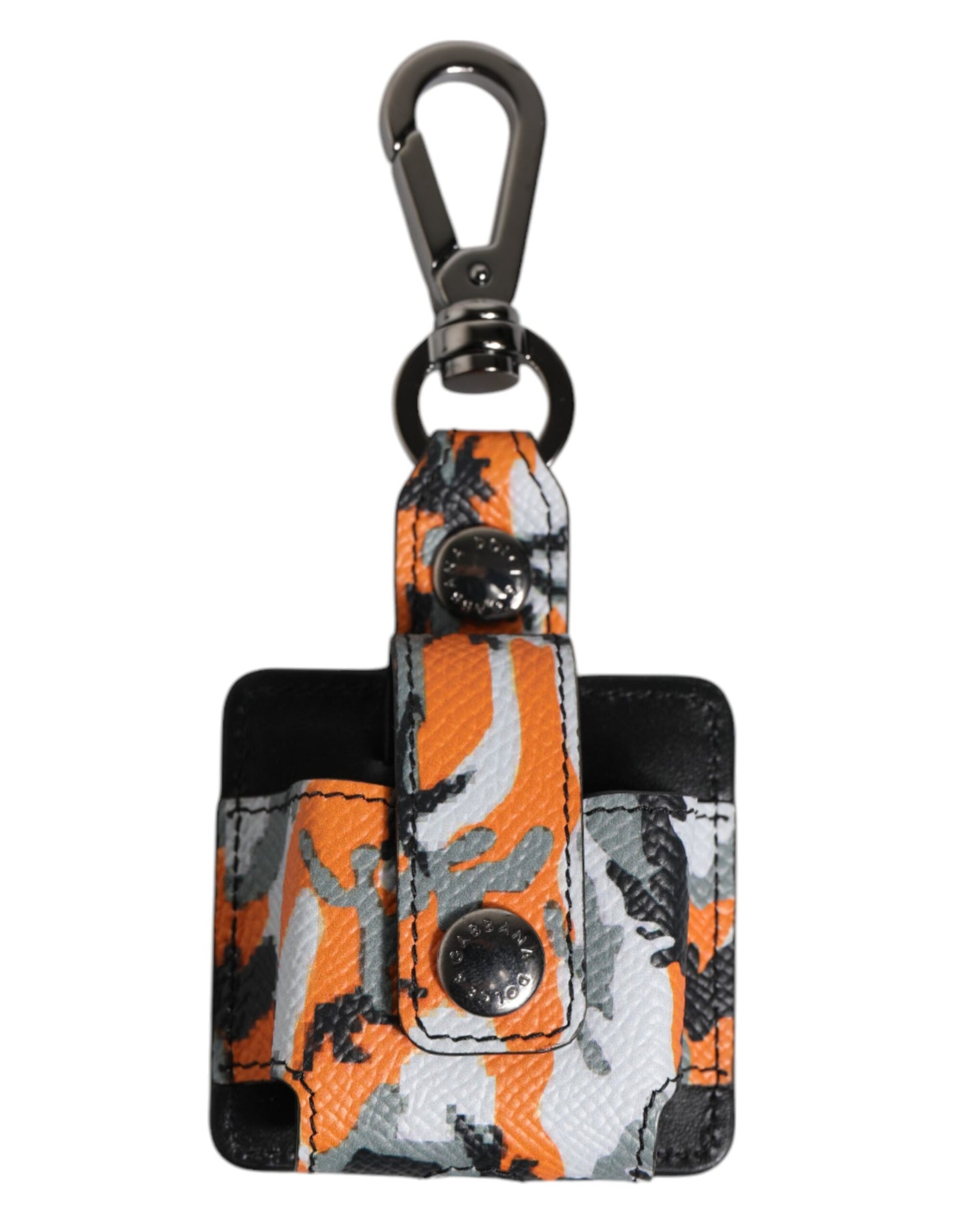 Étui pour Airpods en cuir camouflage multicolore Dolce & Gabbana