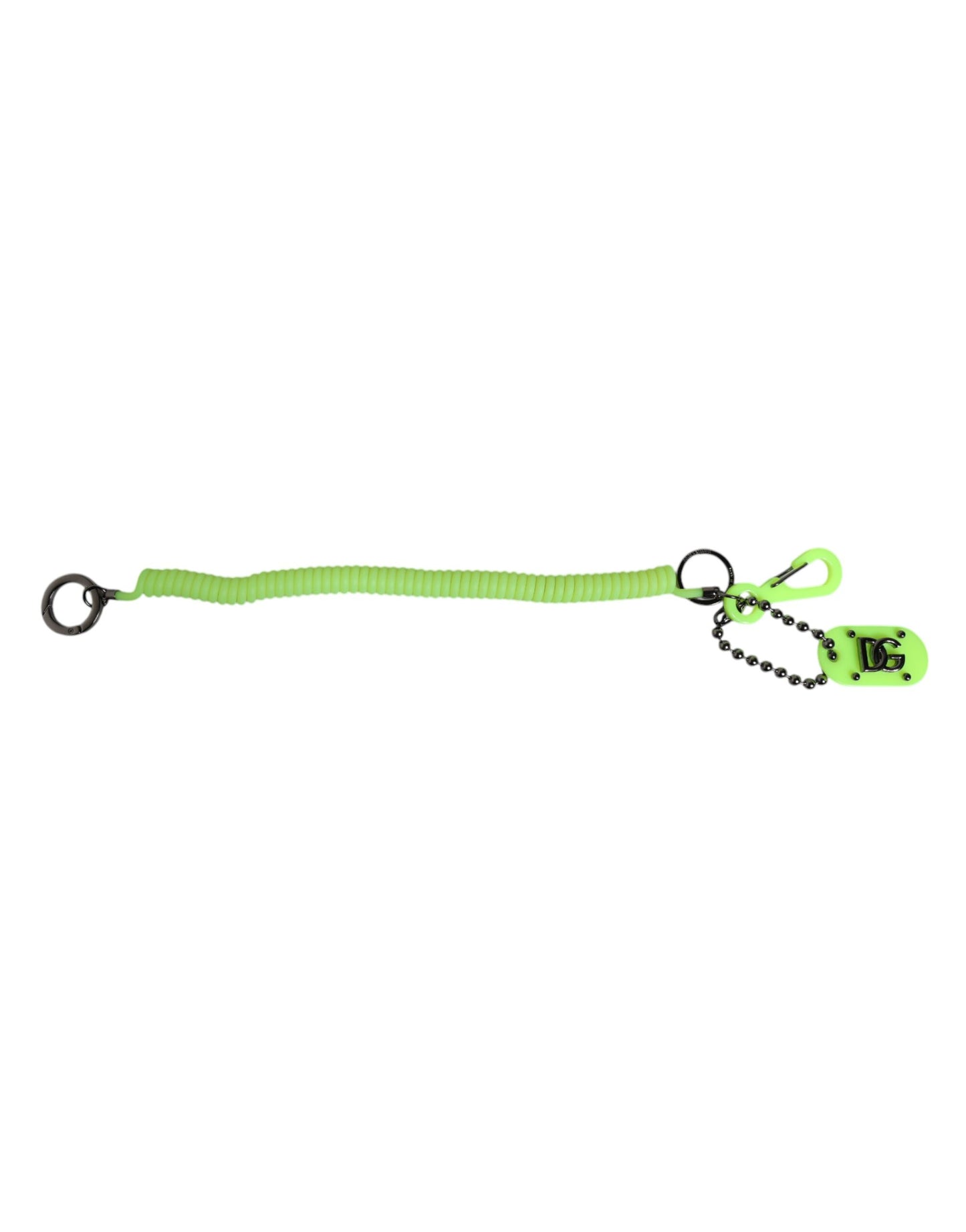 Porte-clés Dolce & Gabbana Green Springy avec logo DG