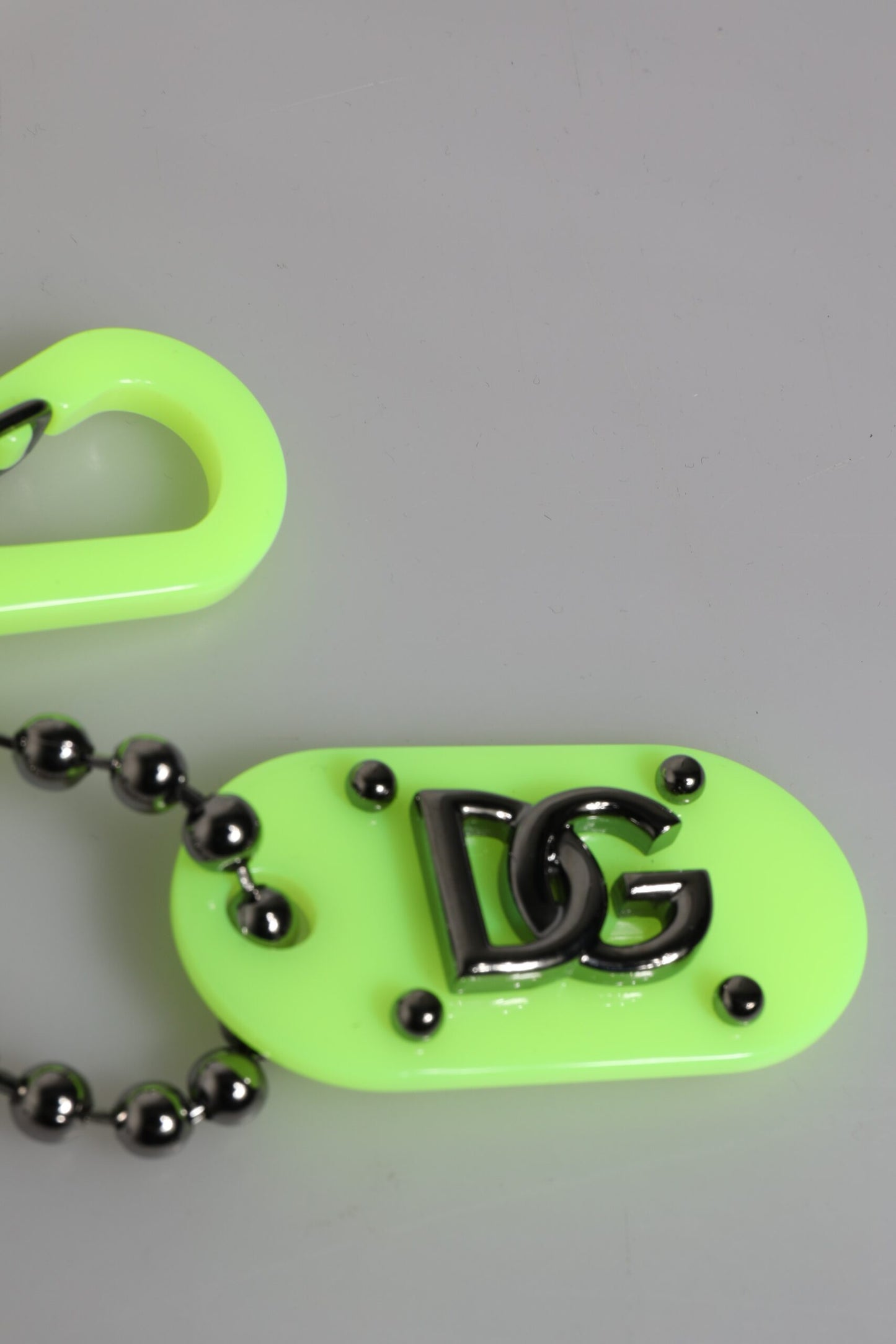 Porte-clés Dolce & Gabbana Green Springy avec logo DG