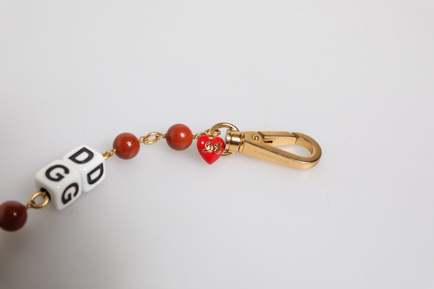 Bracelet Dolce & Gabbana en laiton doré multicolore avec logo DG