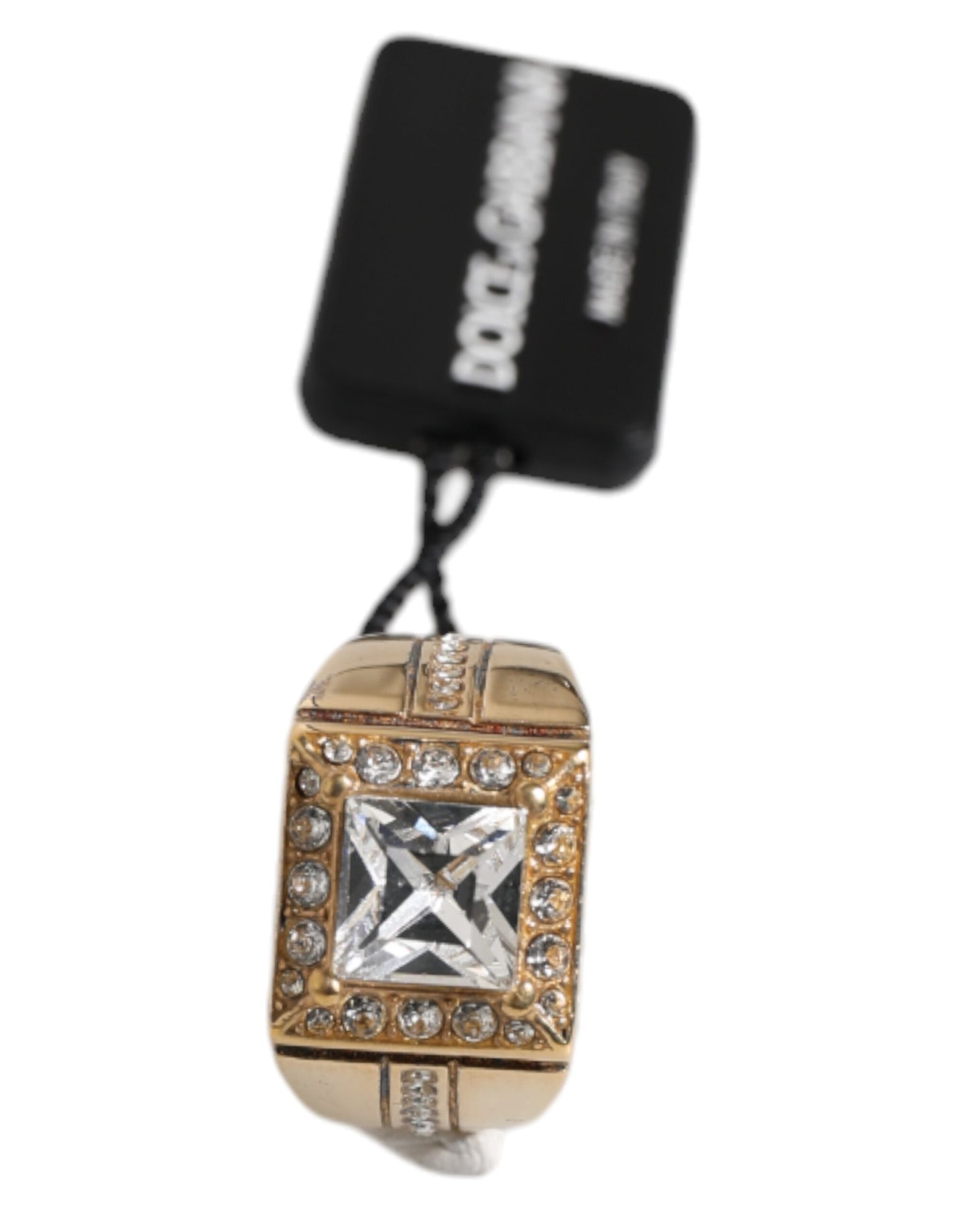 Bague Dolce & Gabbana en argent sterling 925 doré avec cristaux