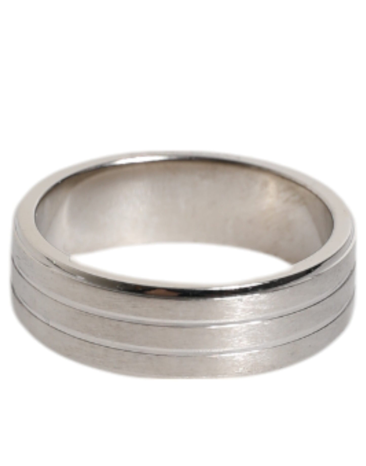 Bague Dolce & Gabbana en laiton argenté avec logo DG en cristal transparent