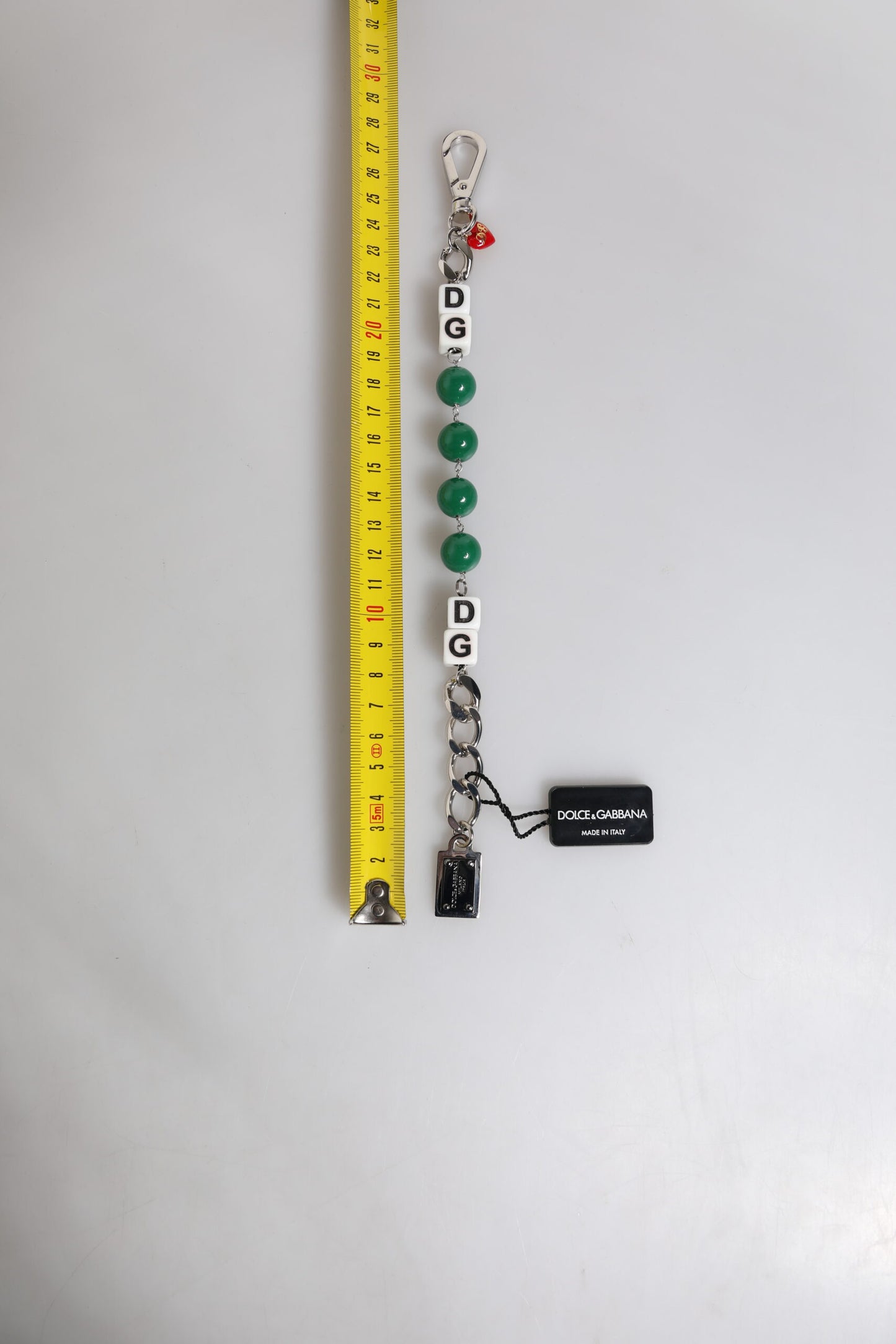 Dolce & Gabbana Silver Tone Brass Bead Dice Logo Bracelet