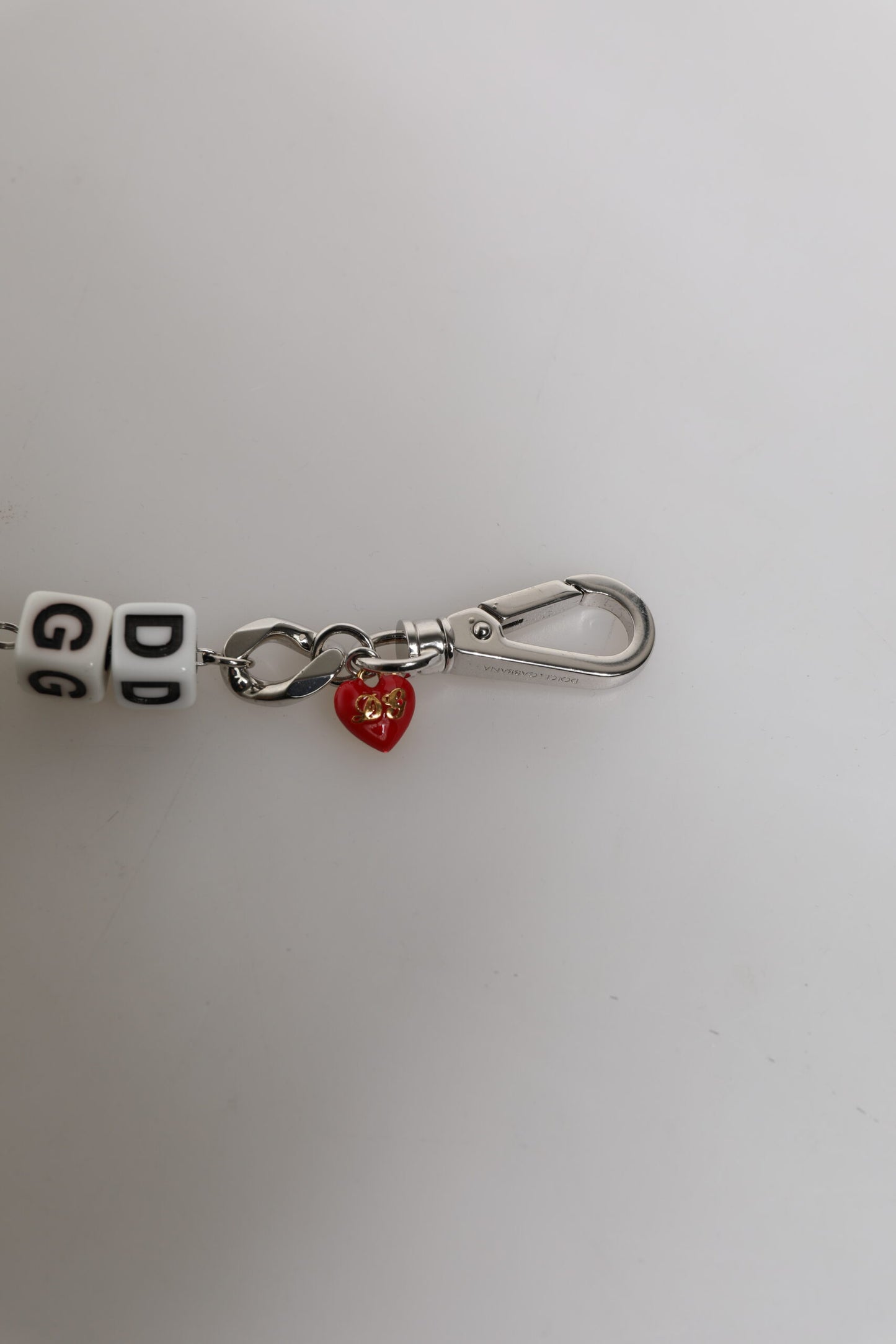 Dolce & Gabbana Silver Tone Brass Bead Dice Logo Bracelet