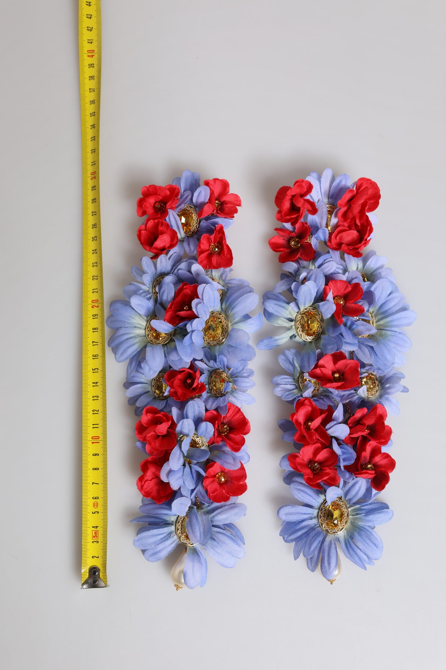Boucles d'oreilles à clip florales en laiton doré Dolce & Gabbana