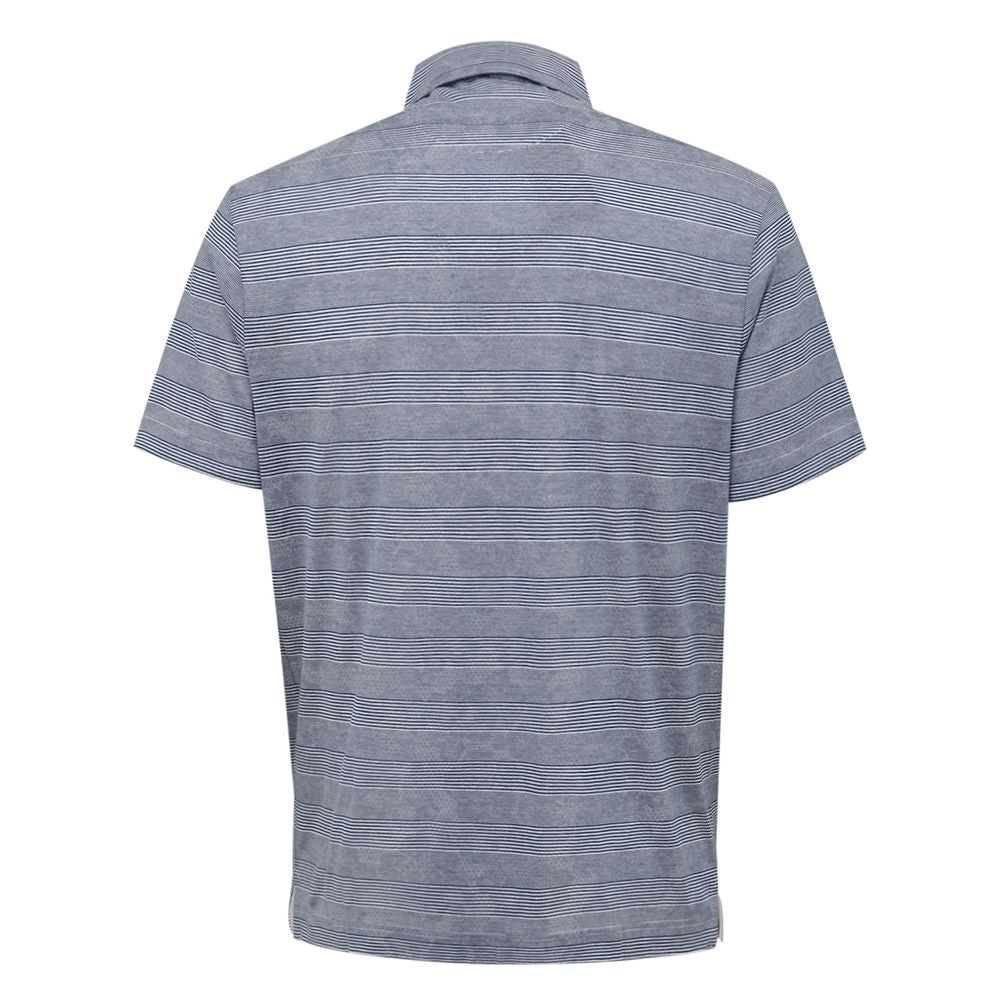 Polo en coton bleu Canali