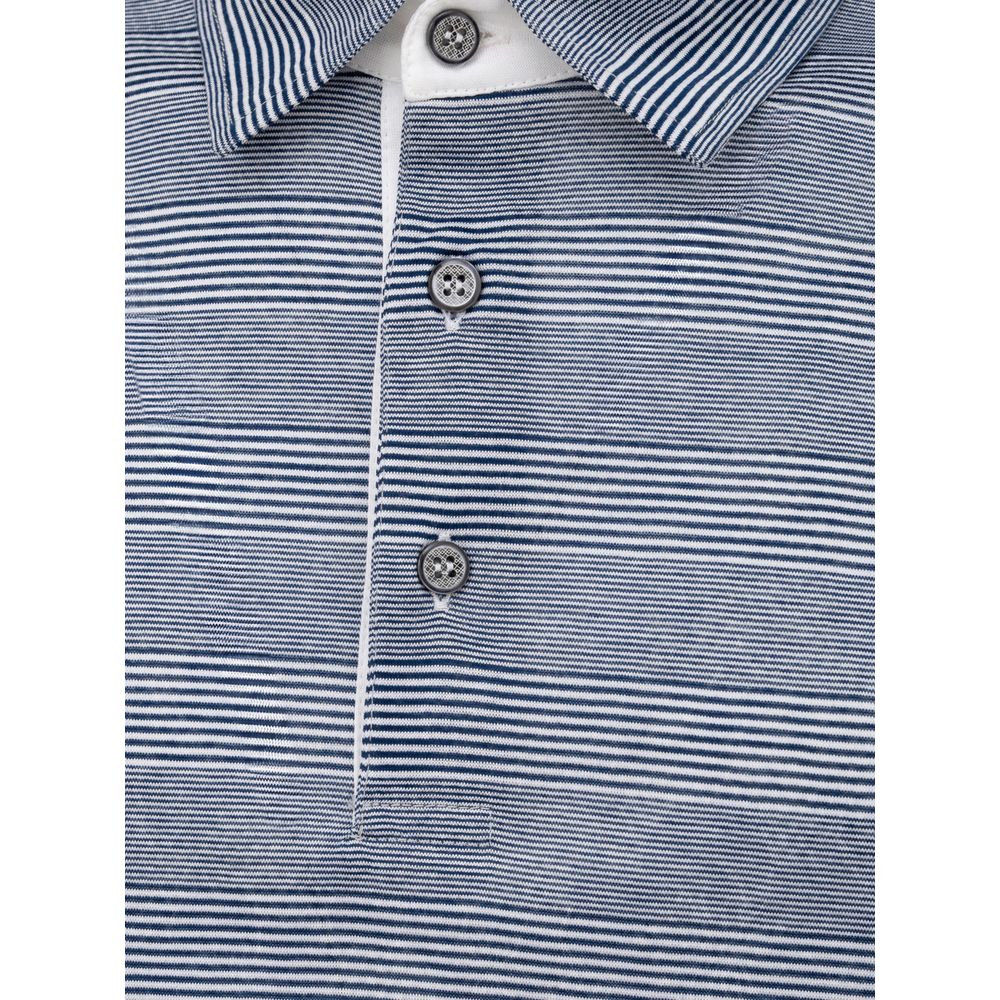 Polo en coton bleu Canali