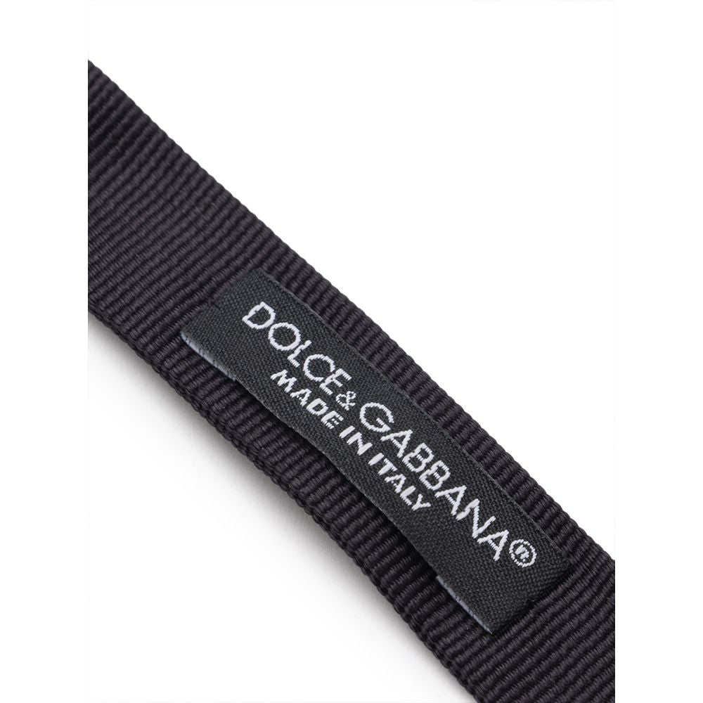 Cravates et nœud papillon en soie noire Dolce & Gabbana