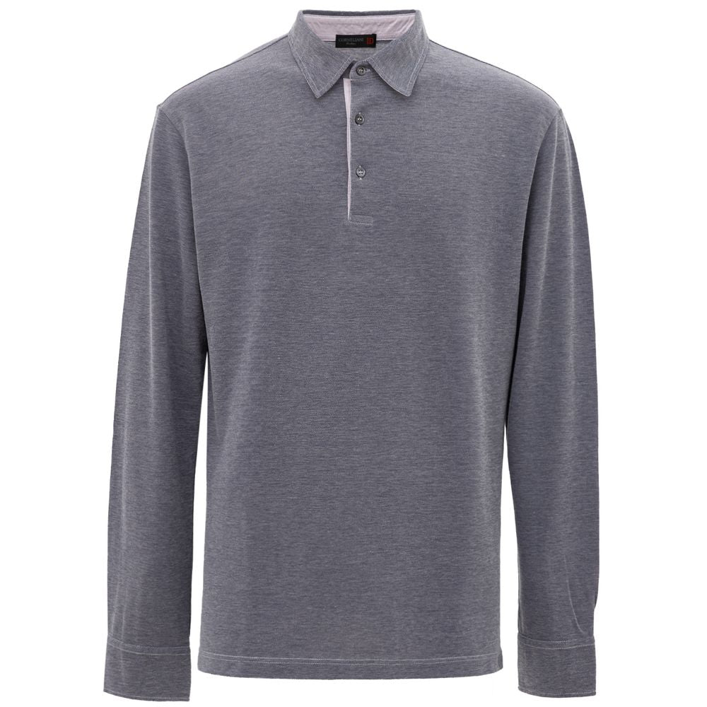 Corneliani Blue Cotton Polo Shirt by Corneliani