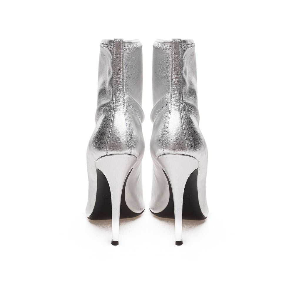 Bottes en cuir gris Giuseppe Zanotti