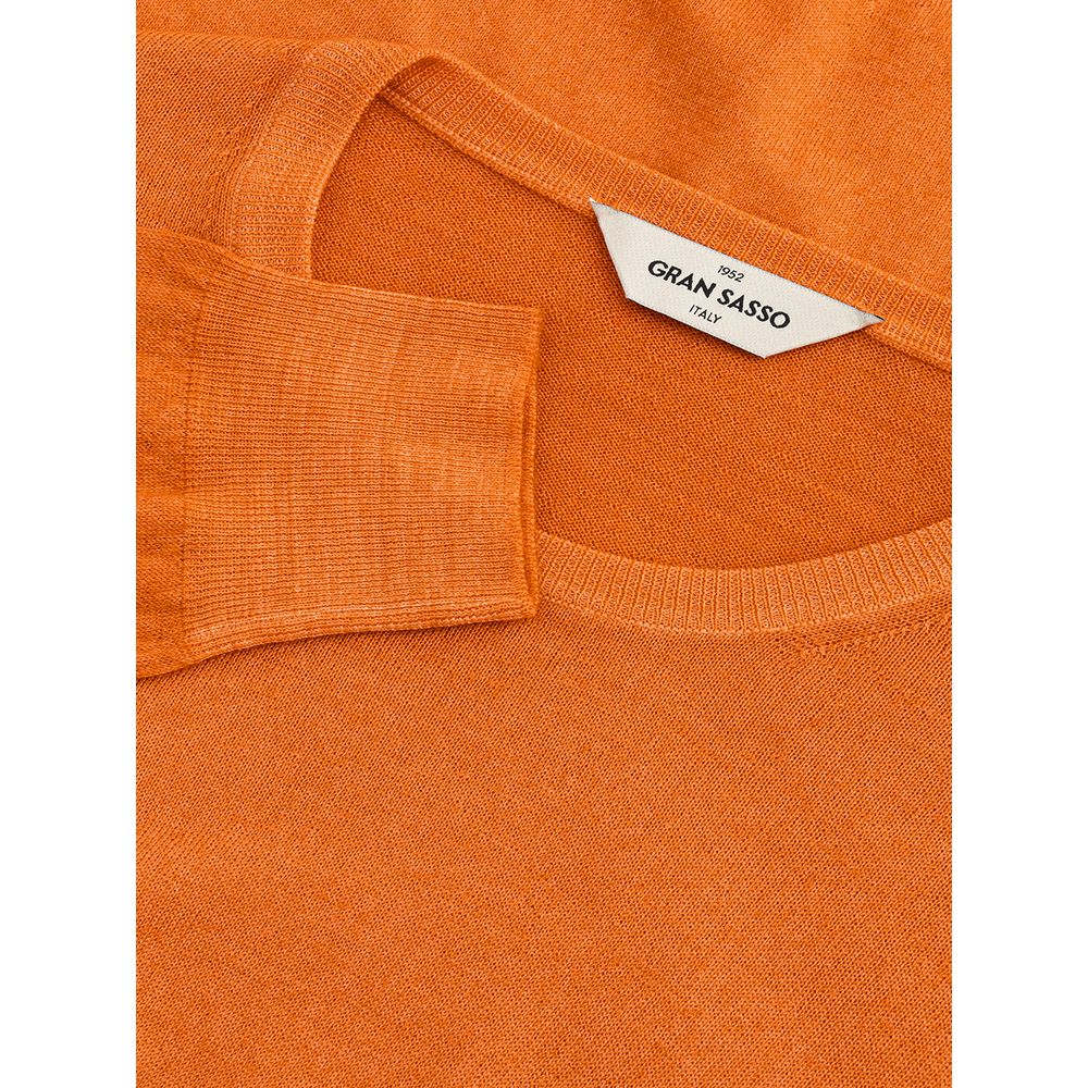 Gran Sasso Orange Wool Sweater by Gran Sasso