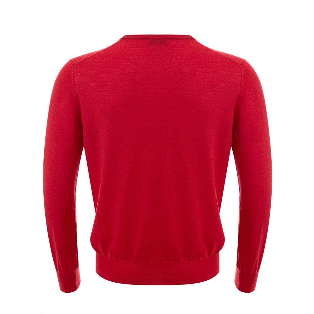 Gran Sasso Elegant Red Wool Sweater for Men by Gran Sasso