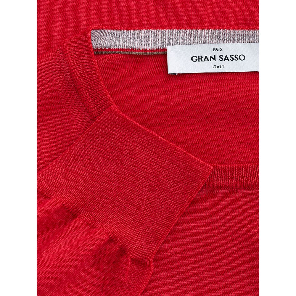 Gran Sasso Elegant Red Wool Sweater for Men by Gran Sasso