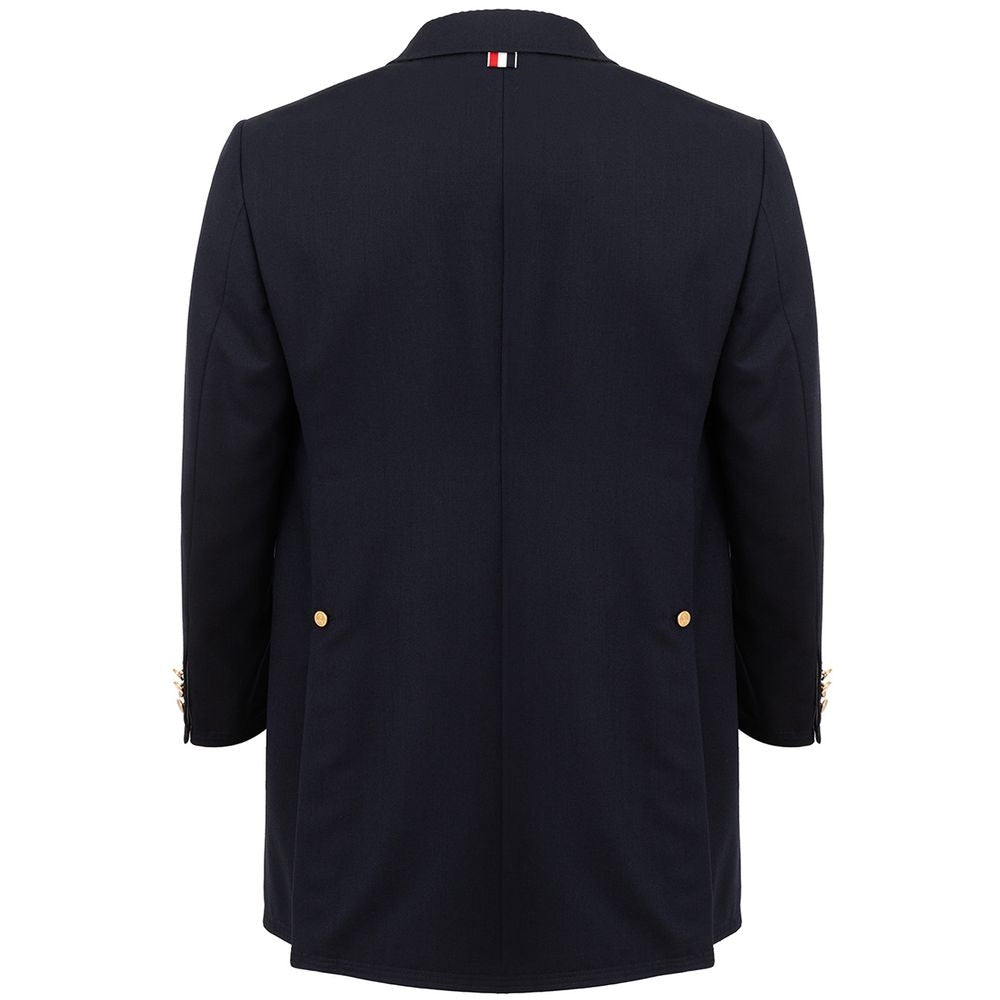 Veste élégante en laine Thom Browne en bleu signature