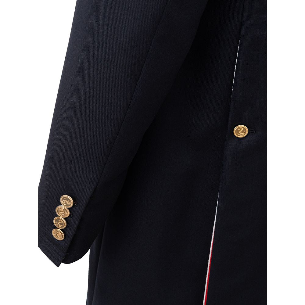 Veste élégante en laine Thom Browne en bleu signature