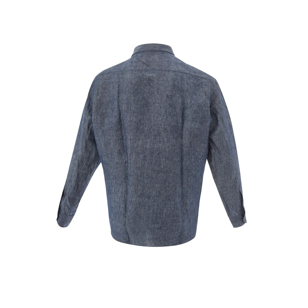 Lardini Elegant Flax Blue Shirt for Men by Lardini